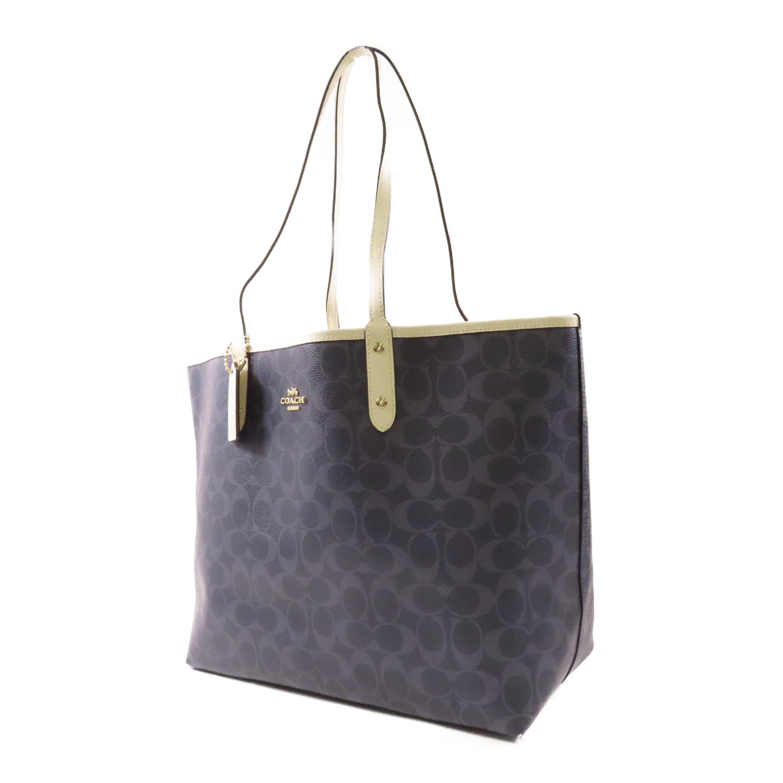 COACH 【激減優惠】塗層帆布Shoulder Bag金扣肩背袋