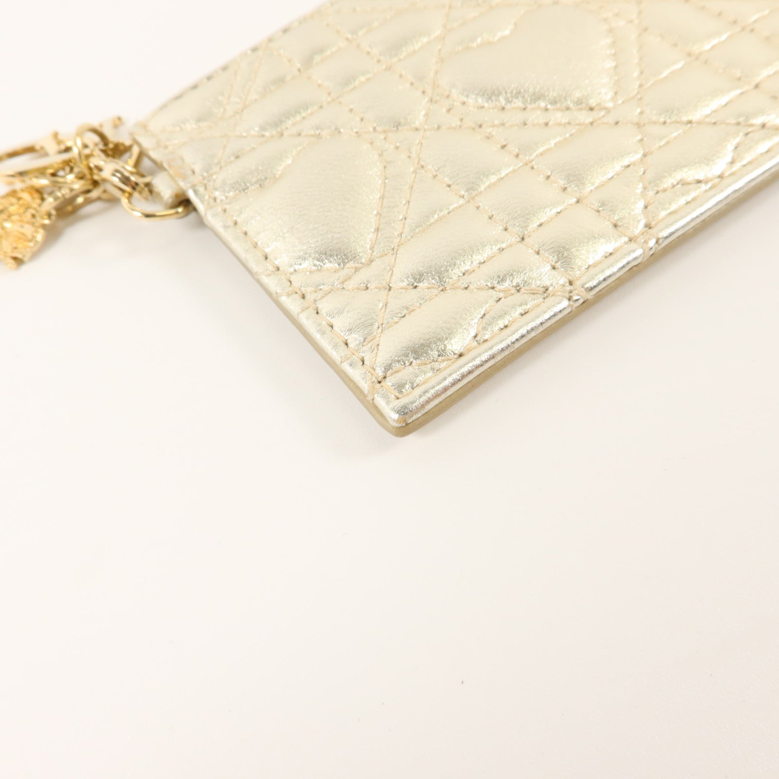 Dior 羊皮皮革Freesia Card Holder金扣卡片套