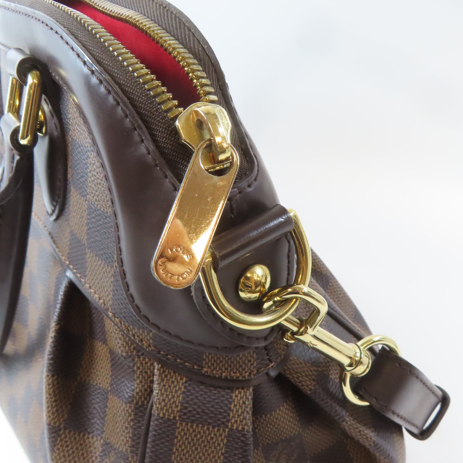 LOUIS VUITTON 【激減優惠】Damier Trevi PM金扣手挽肩背兩用袋啡色