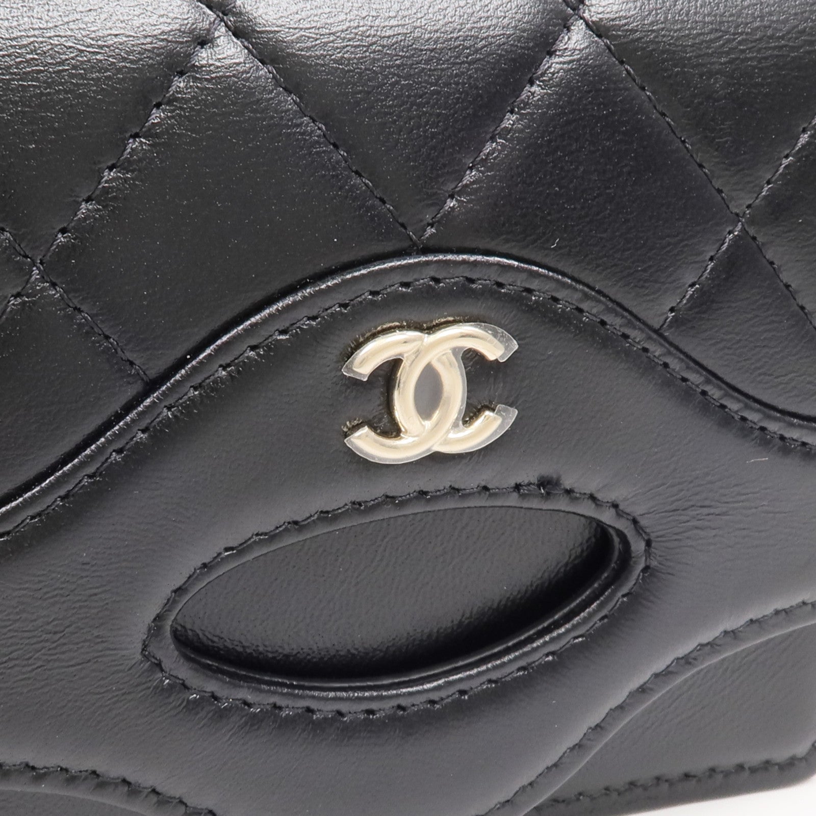 CHANEL 羊皮皮革31 Card Case銀扣卡片套