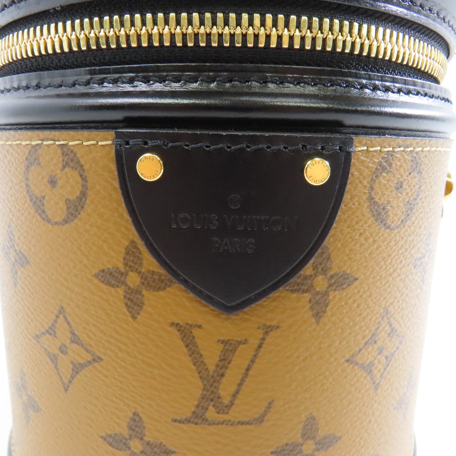 LOUIS VUITTON 【激減優惠】Monogram Reverse Cannes金扣手挽肩背兩用袋啡色