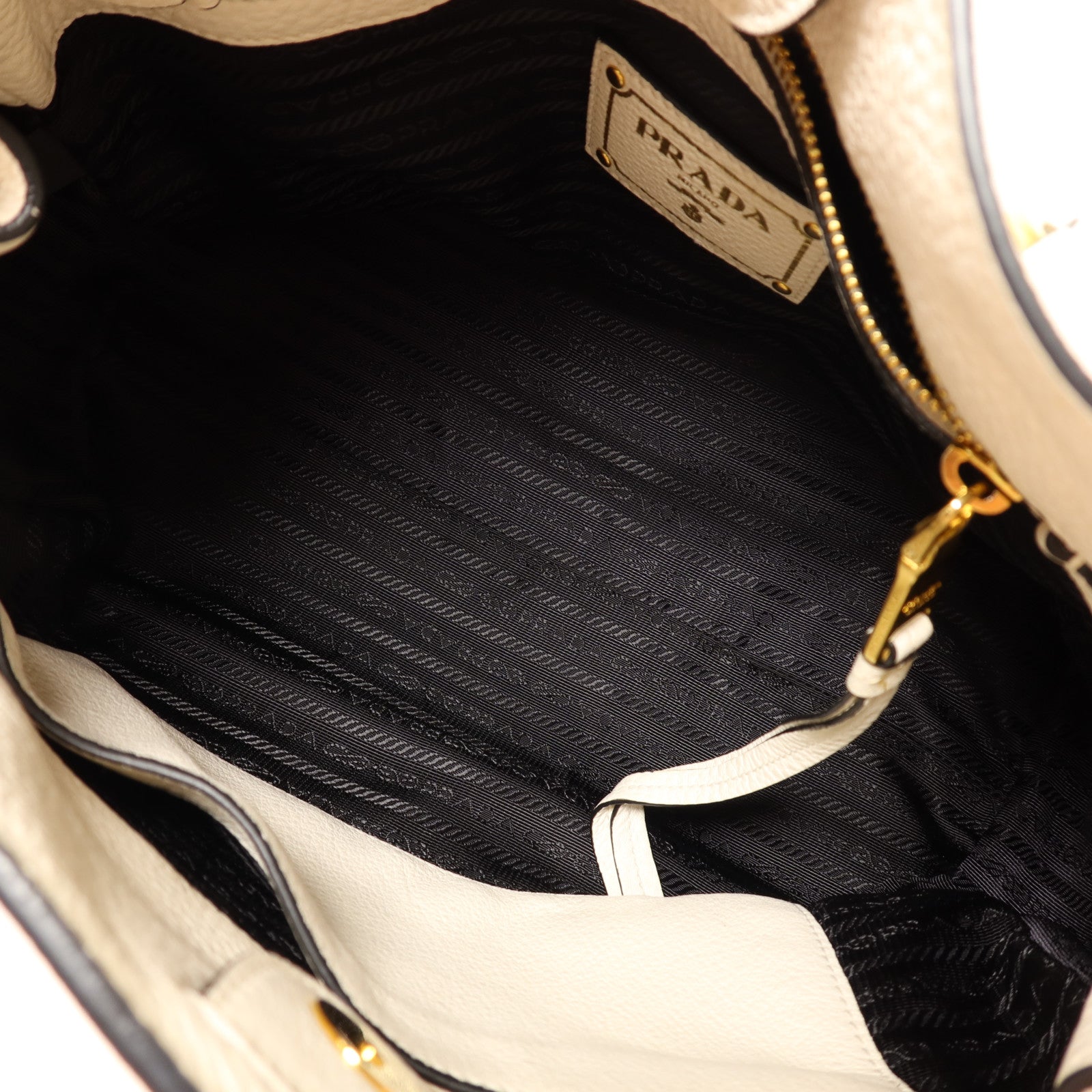 PRADA 牛皮皮革Shoulder Bag金扣手挽肩背兩用袋