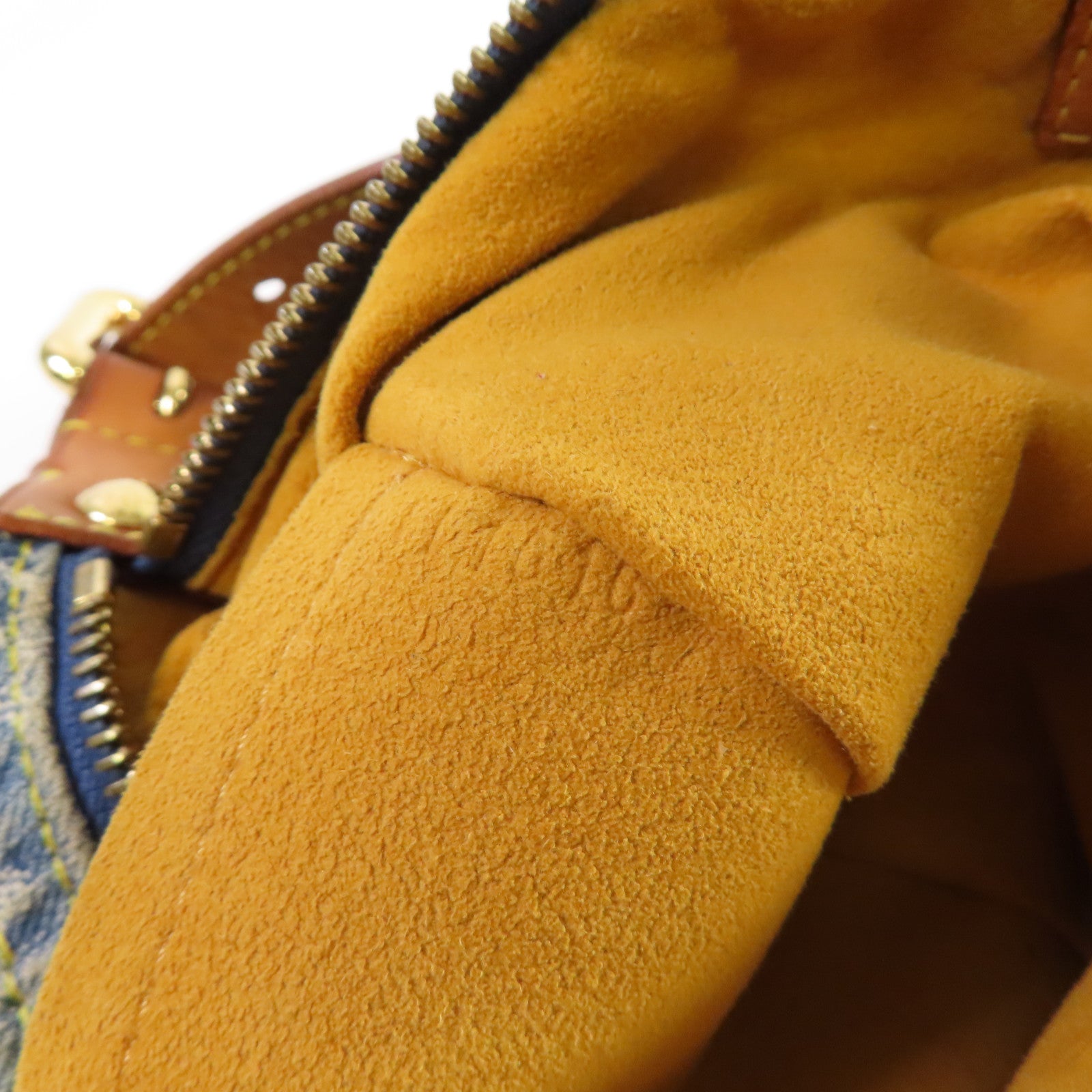 LOUIS VUITTON Monogram Denim Baggy PM Shoulder Bag金扣肩背袋藍色