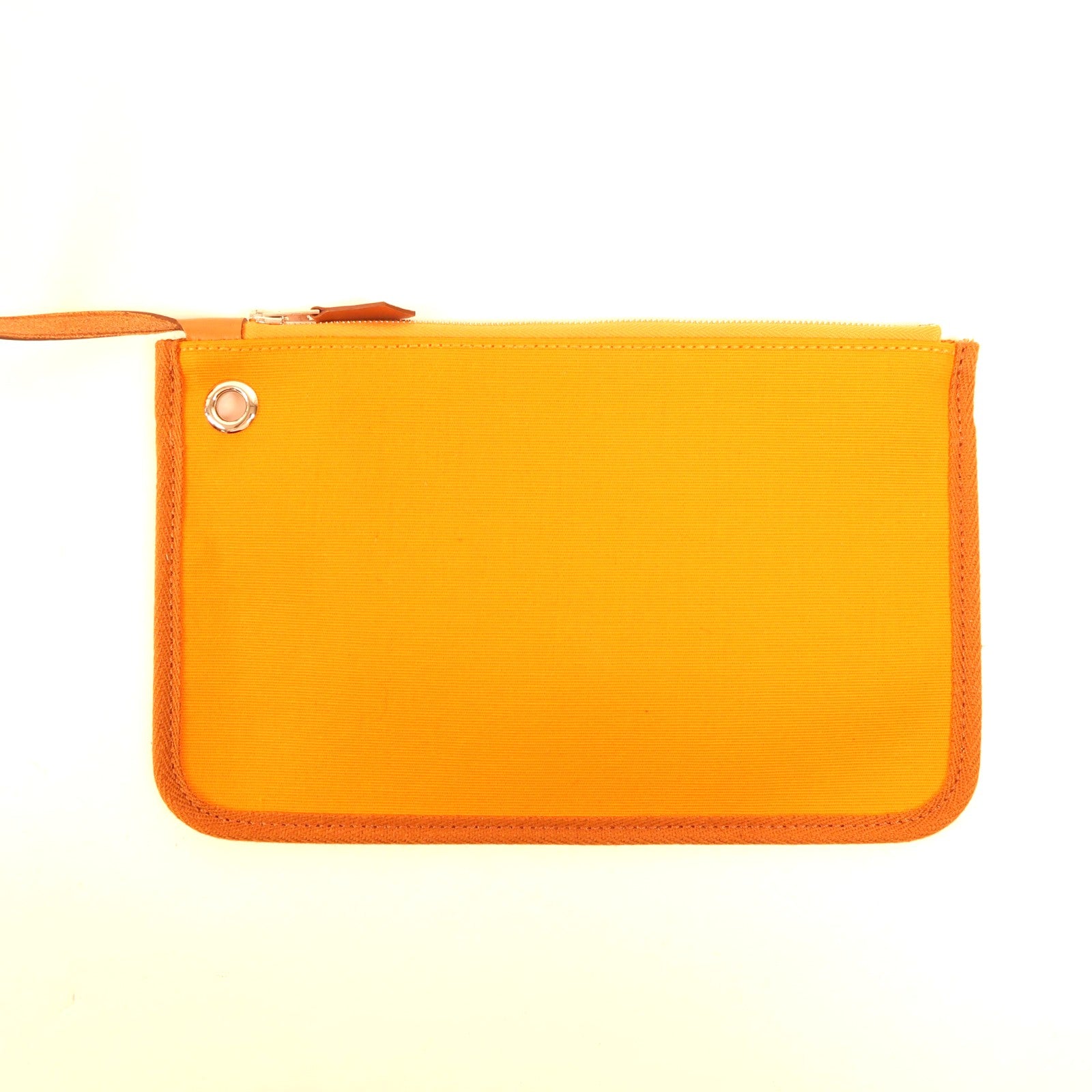 HERMES 帆布/牛皮皮革Herbag PM手挽肩背兩用袋Orange