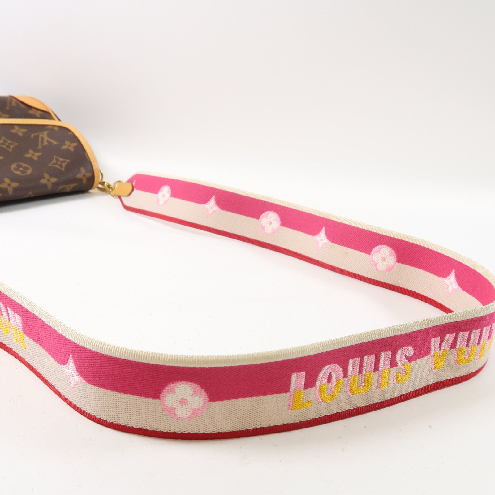 LOUIS VUITTON Monogram Diane金扣肩背袋啡色