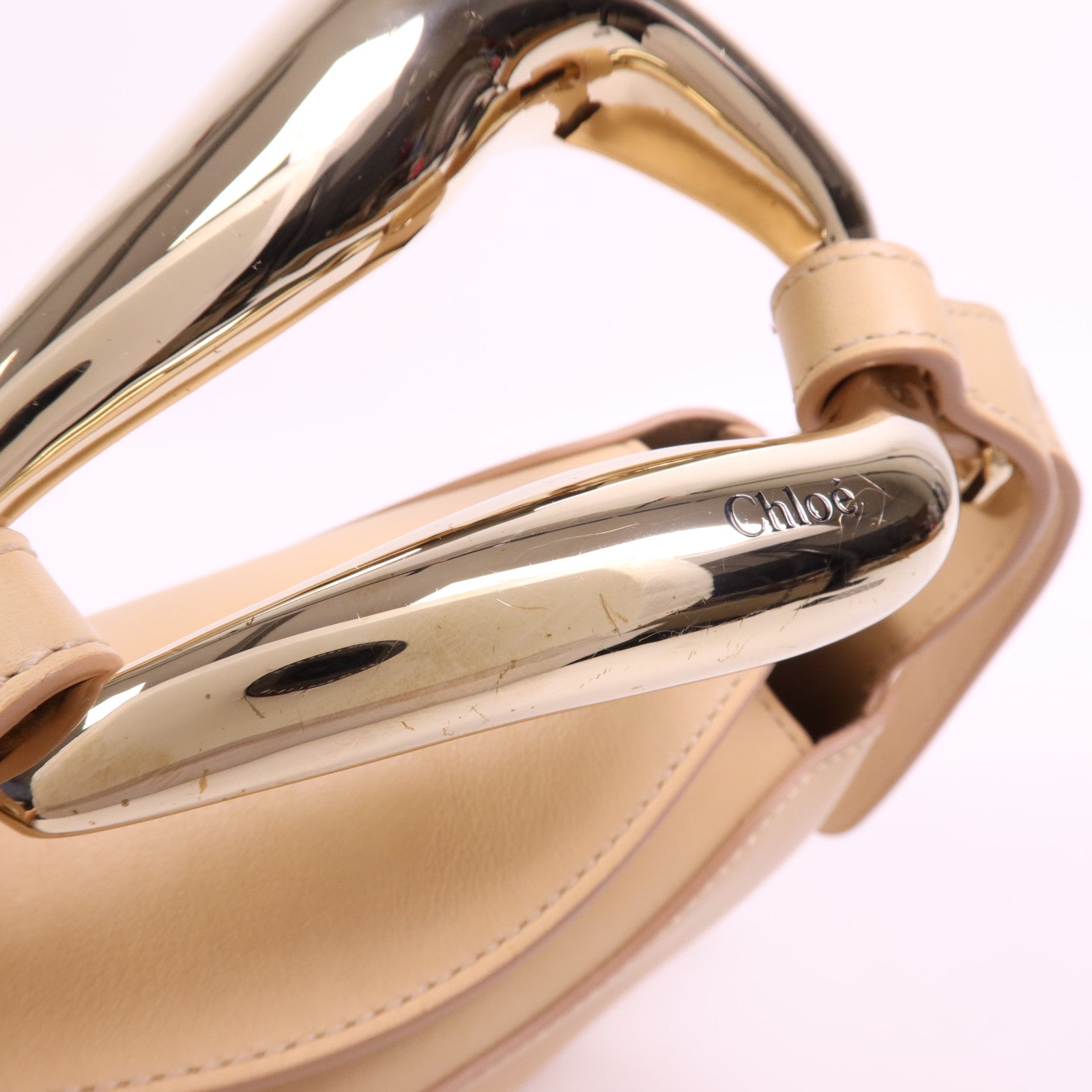 Chloe 牛皮皮革Shoulder Bag金扣手挽肩背兩用袋