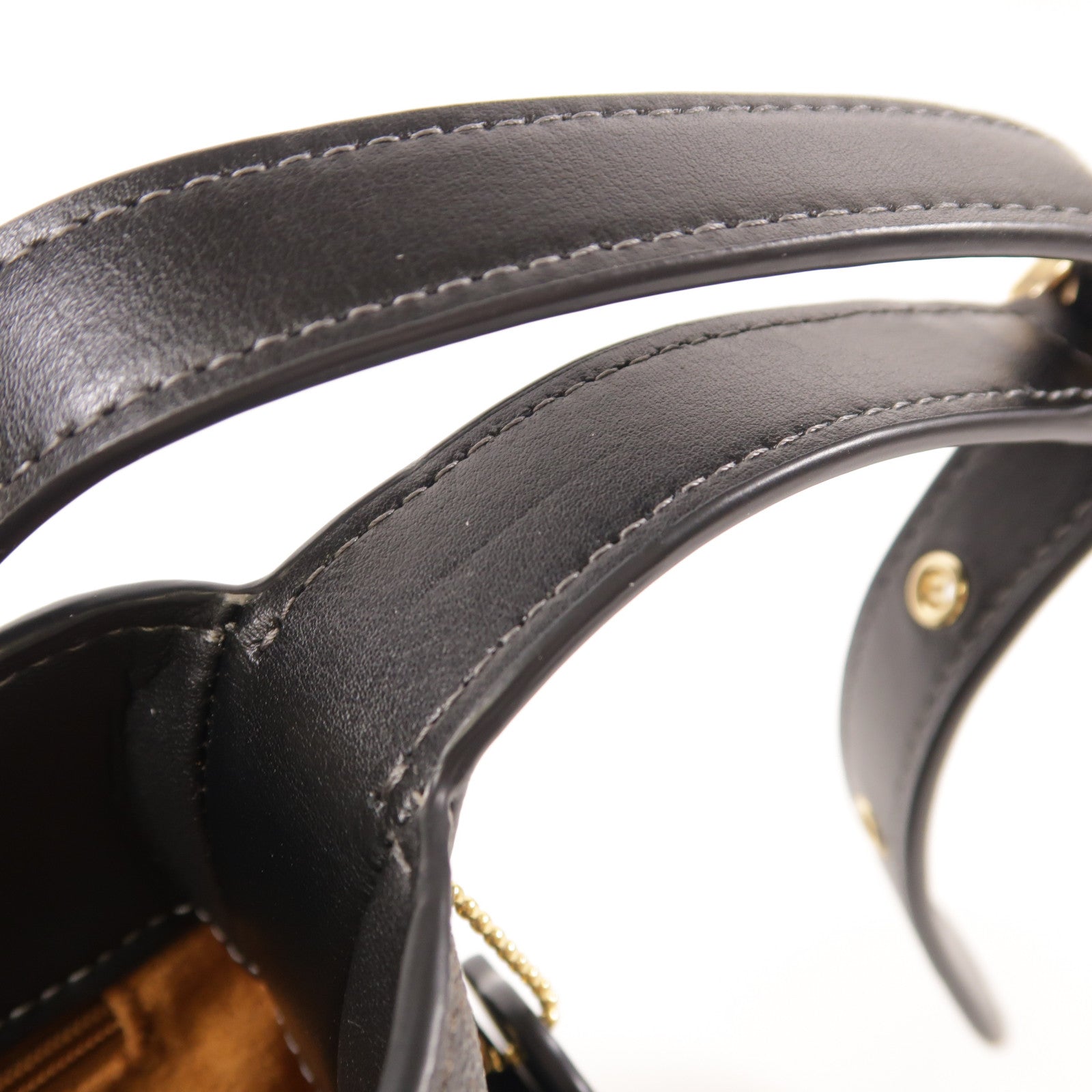 COACH 塗層帆布Shoulder Bag金扣肩背袋