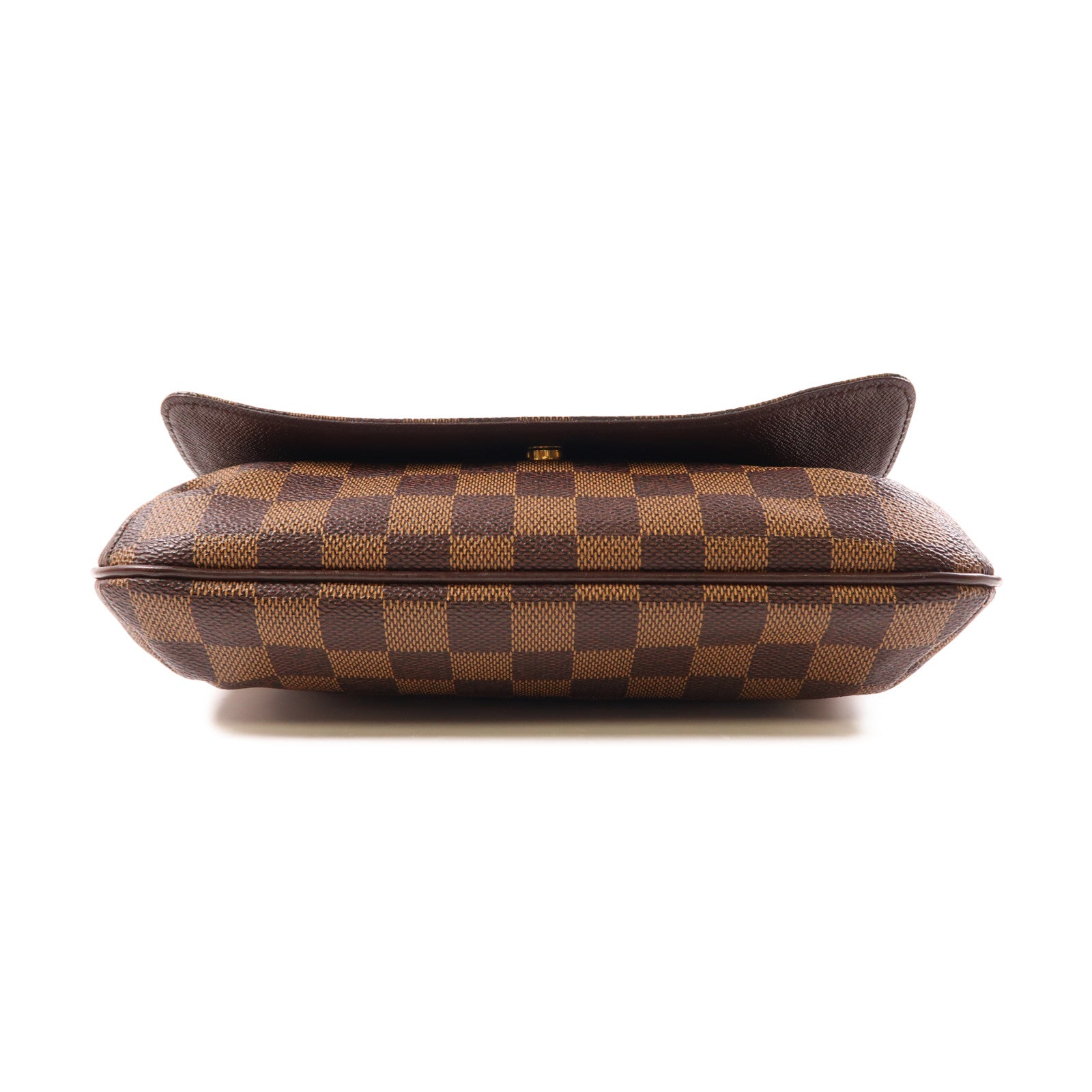 LOUIS VUITTON Damier Musette Tango金扣肩背袋棕色