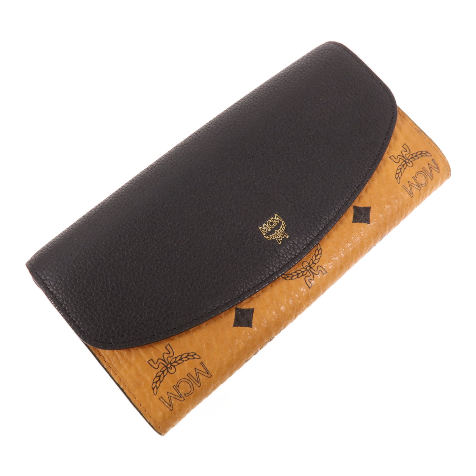 MCM 牛皮皮革Long Wallet金扣長錢包