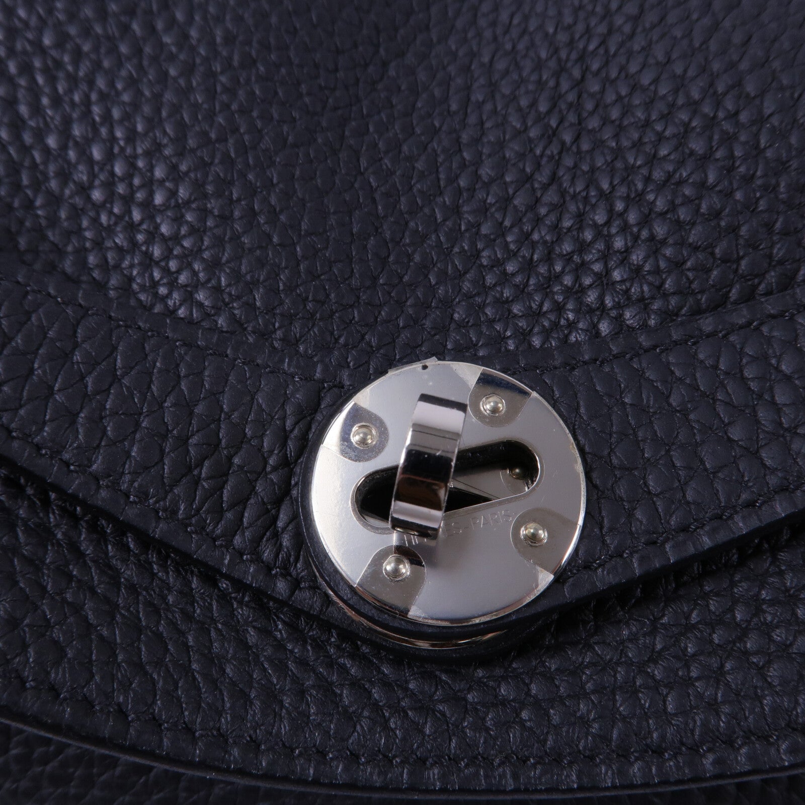 HERMES Clemence皮革Lindy 30手挽肩背兩用袋Noir