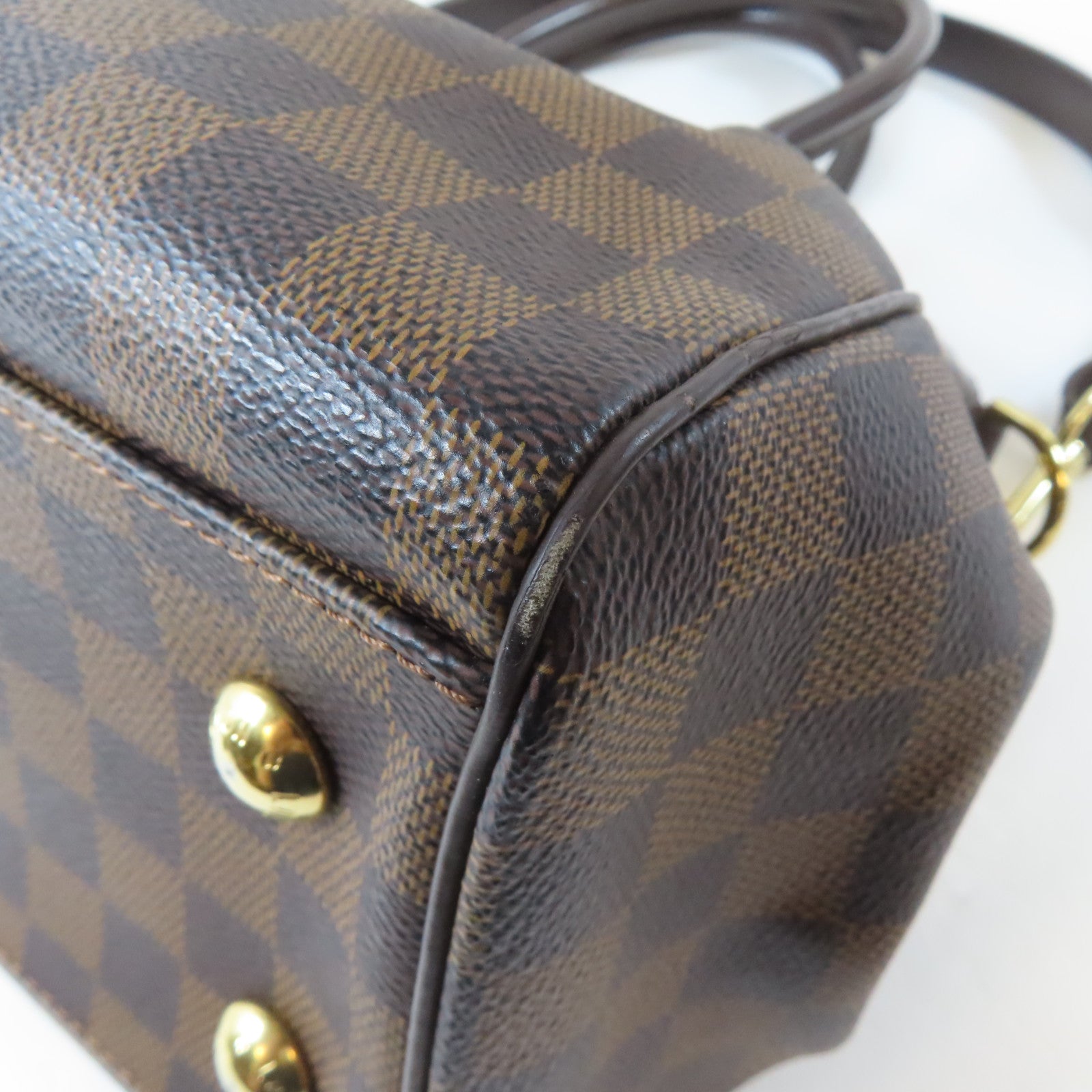 LOUIS VUITTON 【激減優惠】Damier Trevi PM金扣手挽肩背兩用袋啡色