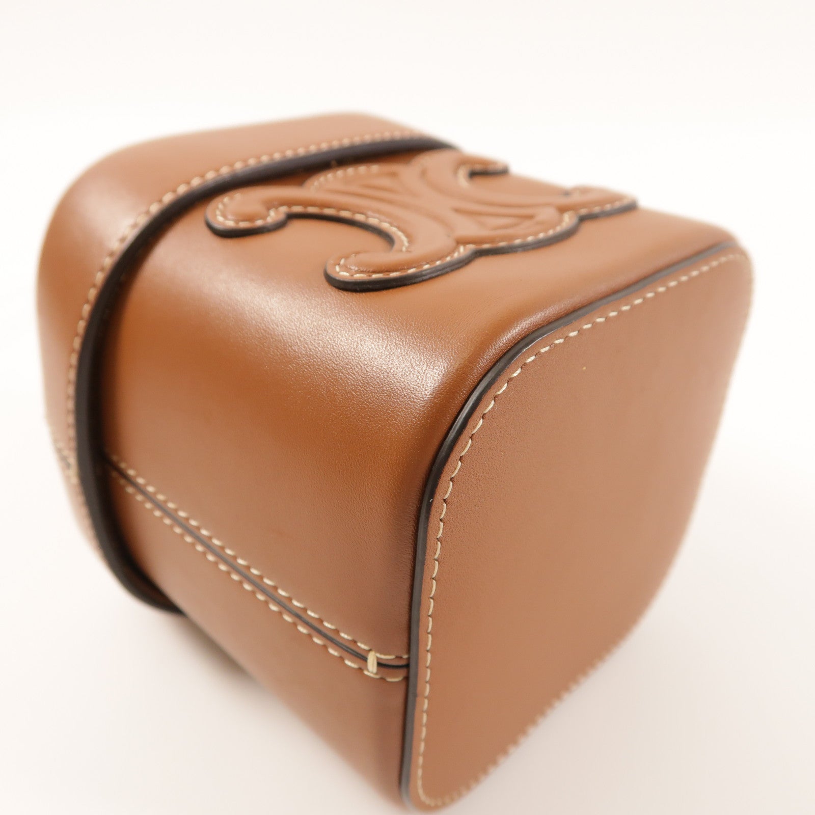 CELINE 【激減優惠】牛皮皮革Cuir Triomphe Box Small金扣肩背袋