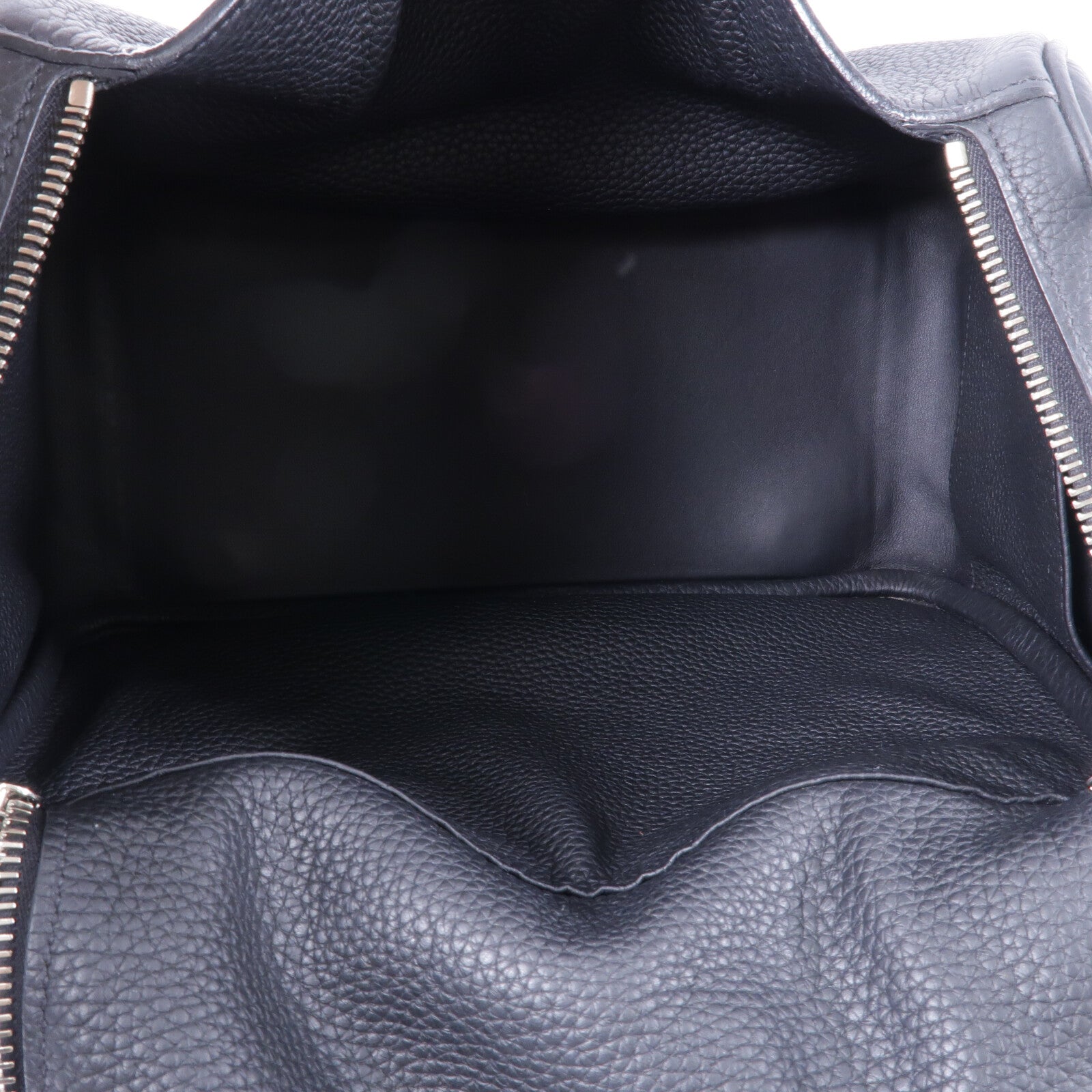 HERMES Clemence皮革Lindy 30手挽肩背兩用袋Noir