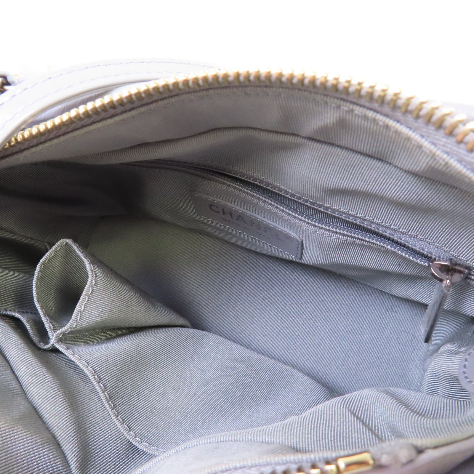 CHANEL 【激減優惠】菱格牛皮皮革Gabrielle Small Chain Shoulder Bag鏈帶肩背袋灰色