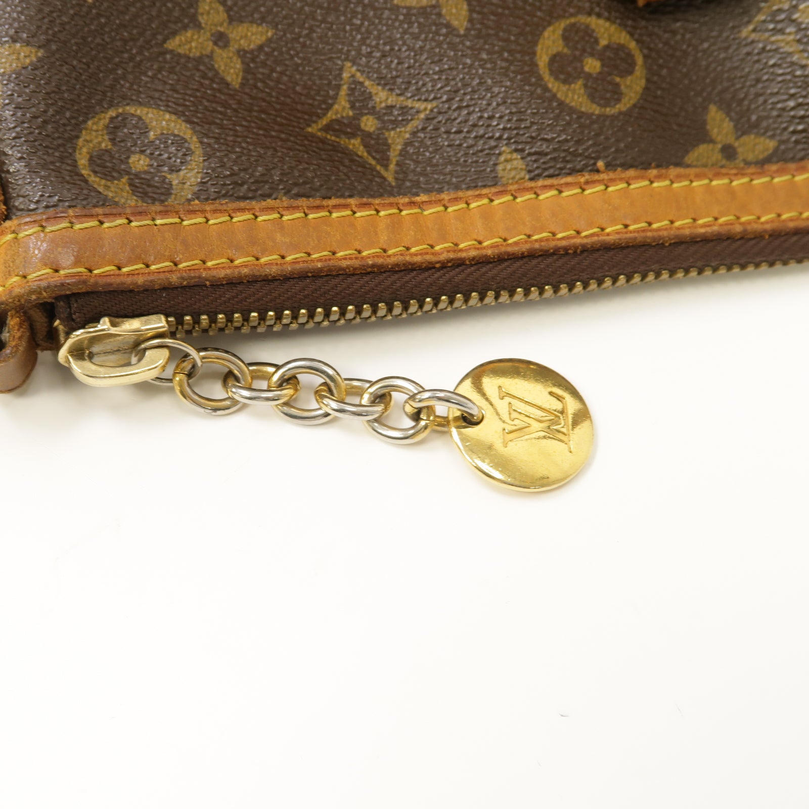 LOUIS VUITTON Monogram Palermo PM金扣手挽肩背兩用袋棕色