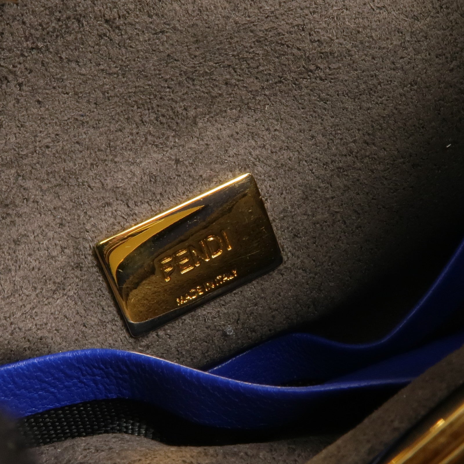 FENDI 牛皮皮革Micro Peekaboo金扣手挽肩背兩用袋