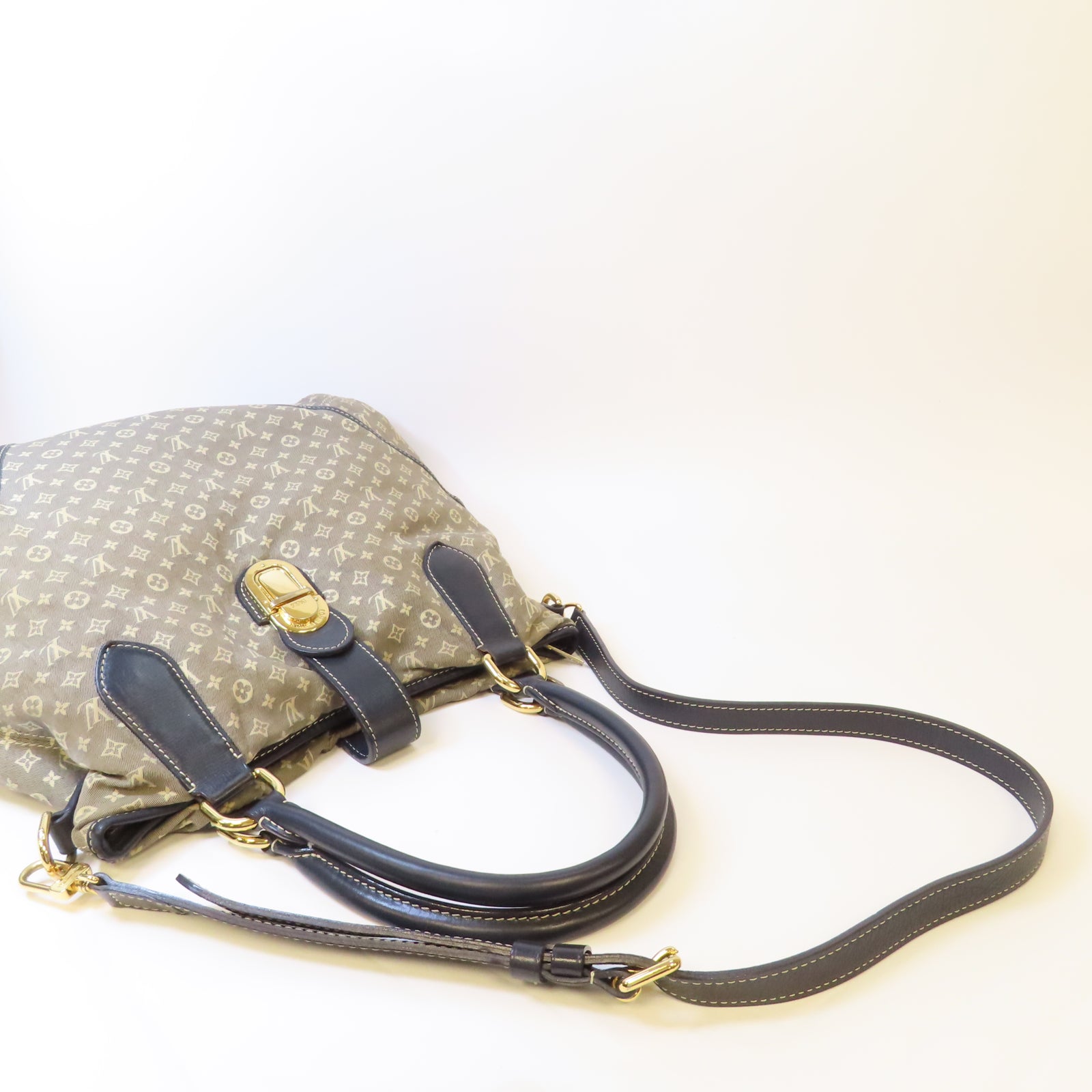 LOUIS VUITTON 【激減優惠】Monogram Idylle Elegie金扣手挽肩背兩用袋灰色/藍色