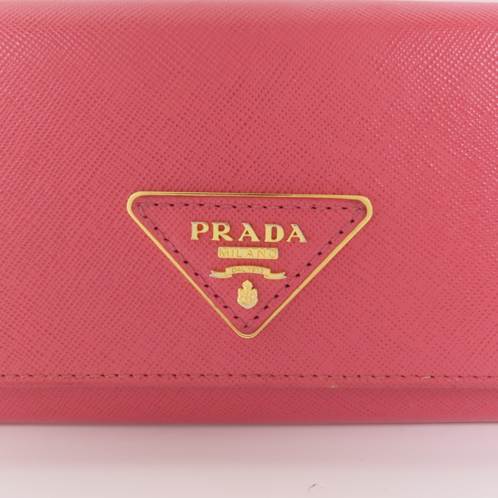 PRADA Saffiano皮革Long Wallet金扣長錢包