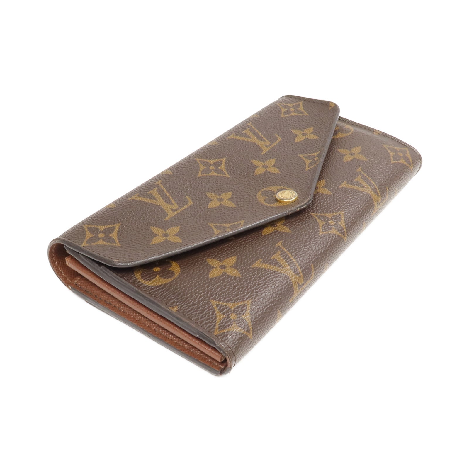 LOUIS VUITTON Monogram Sarah Wallet金扣長錢包