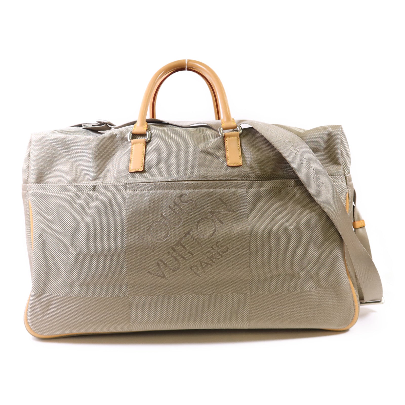 LOUIS VUITTON Damier Geant 帆布 Souverain Keepall 2005銀扣手挽肩背兩用袋