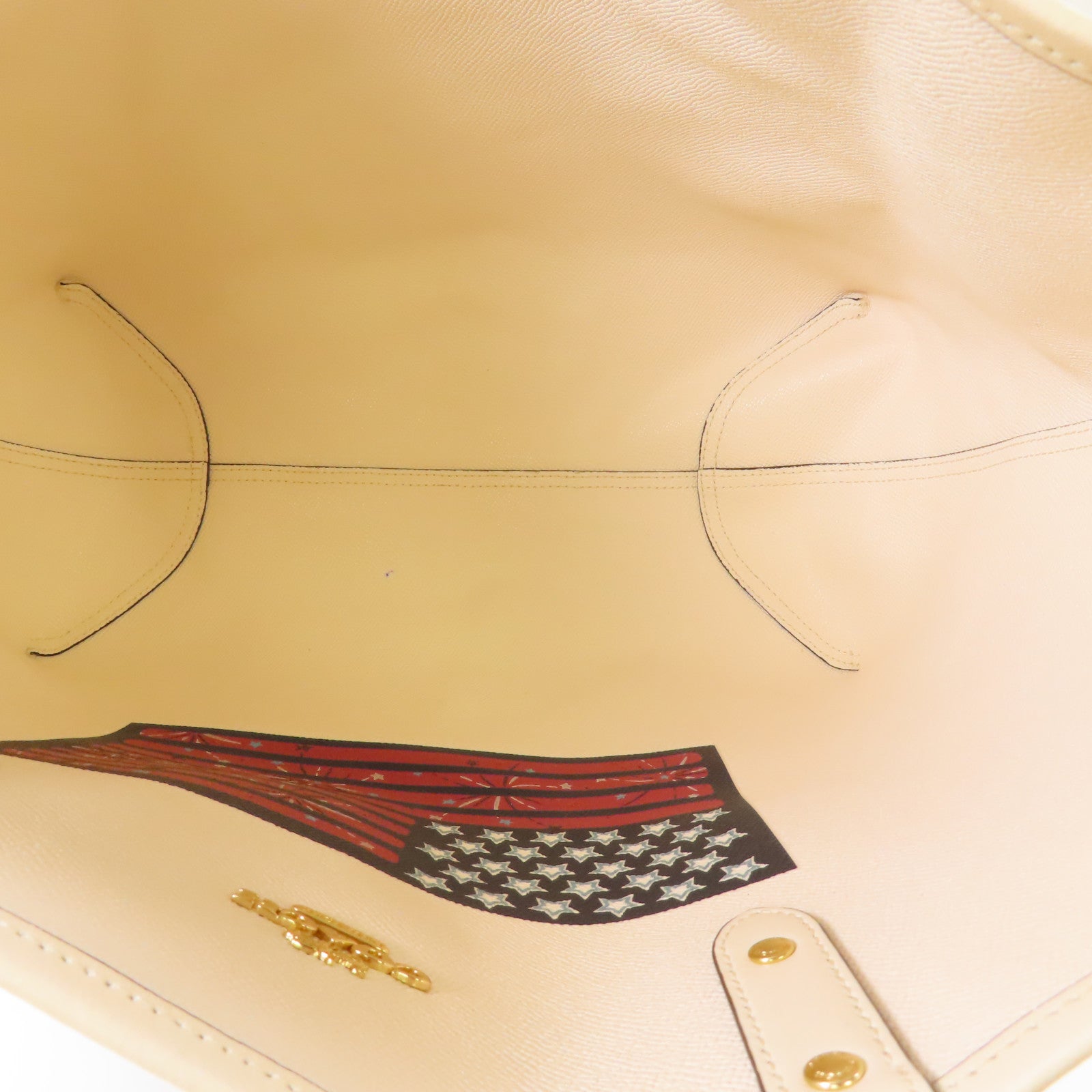 COACH 塗層帆布Shoulder Bag金扣肩背袋