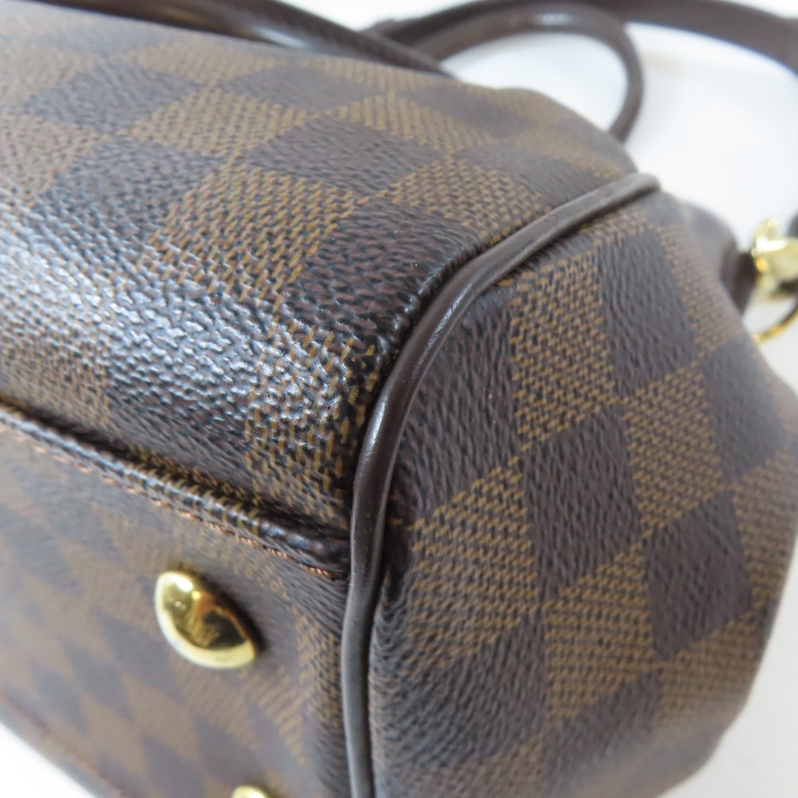 LOUIS VUITTON 【激減優惠】Damier Trevi PM金扣手挽肩背兩用袋啡色