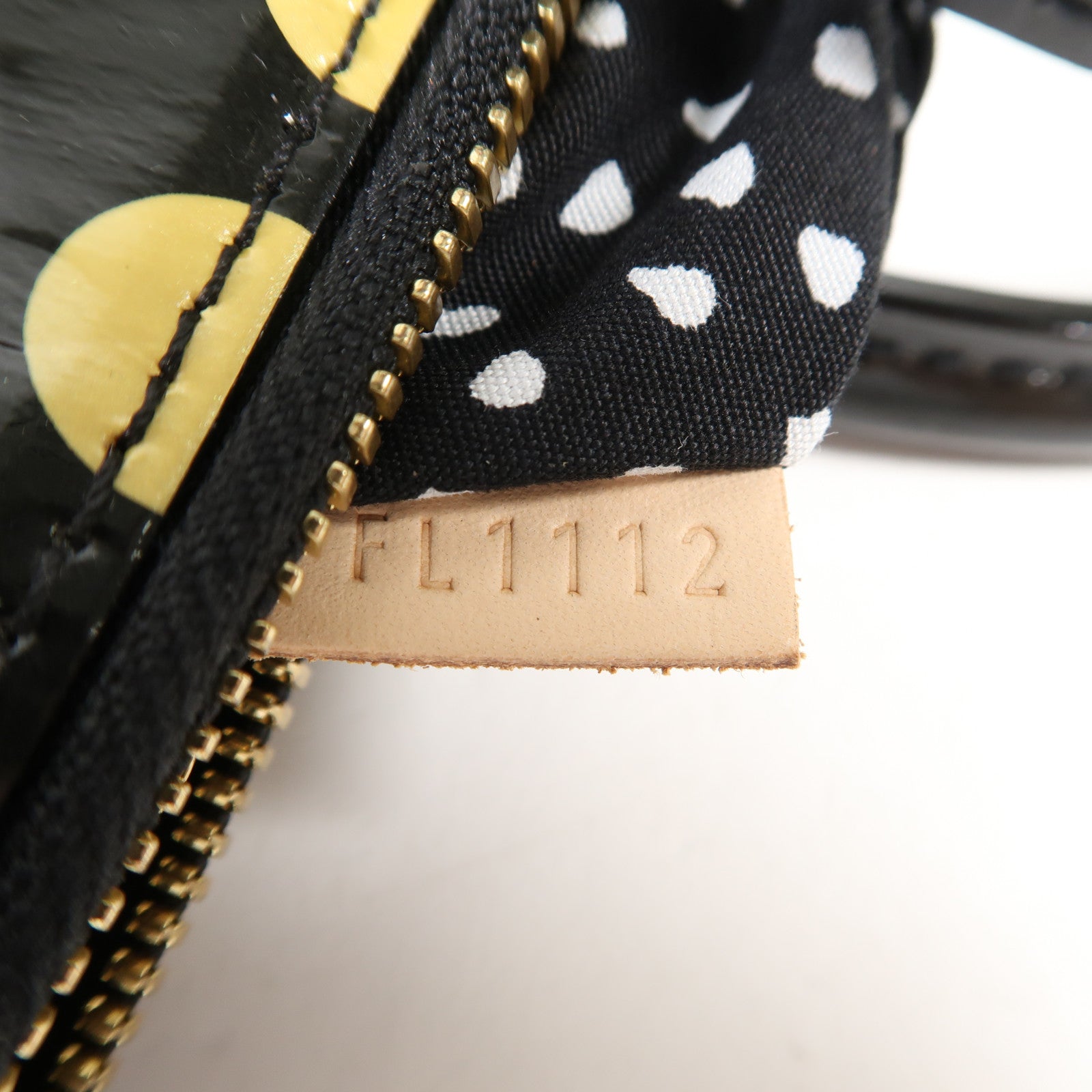 LOUIS VUITTON Vernis皮革Lockit MM Yayoi Kusama金扣手挽袋