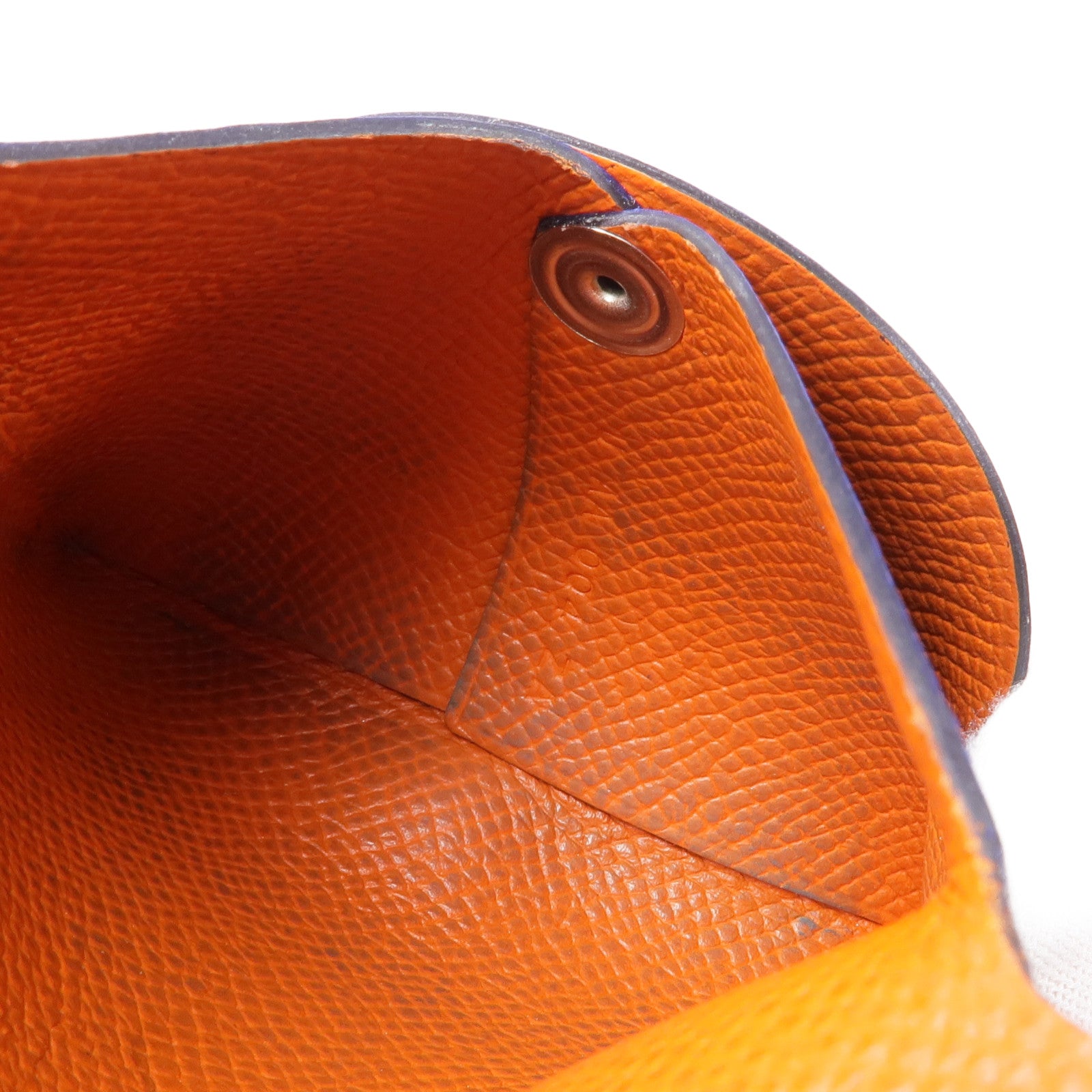 HERMES Epsom皮革Bastia銀扣零錢包