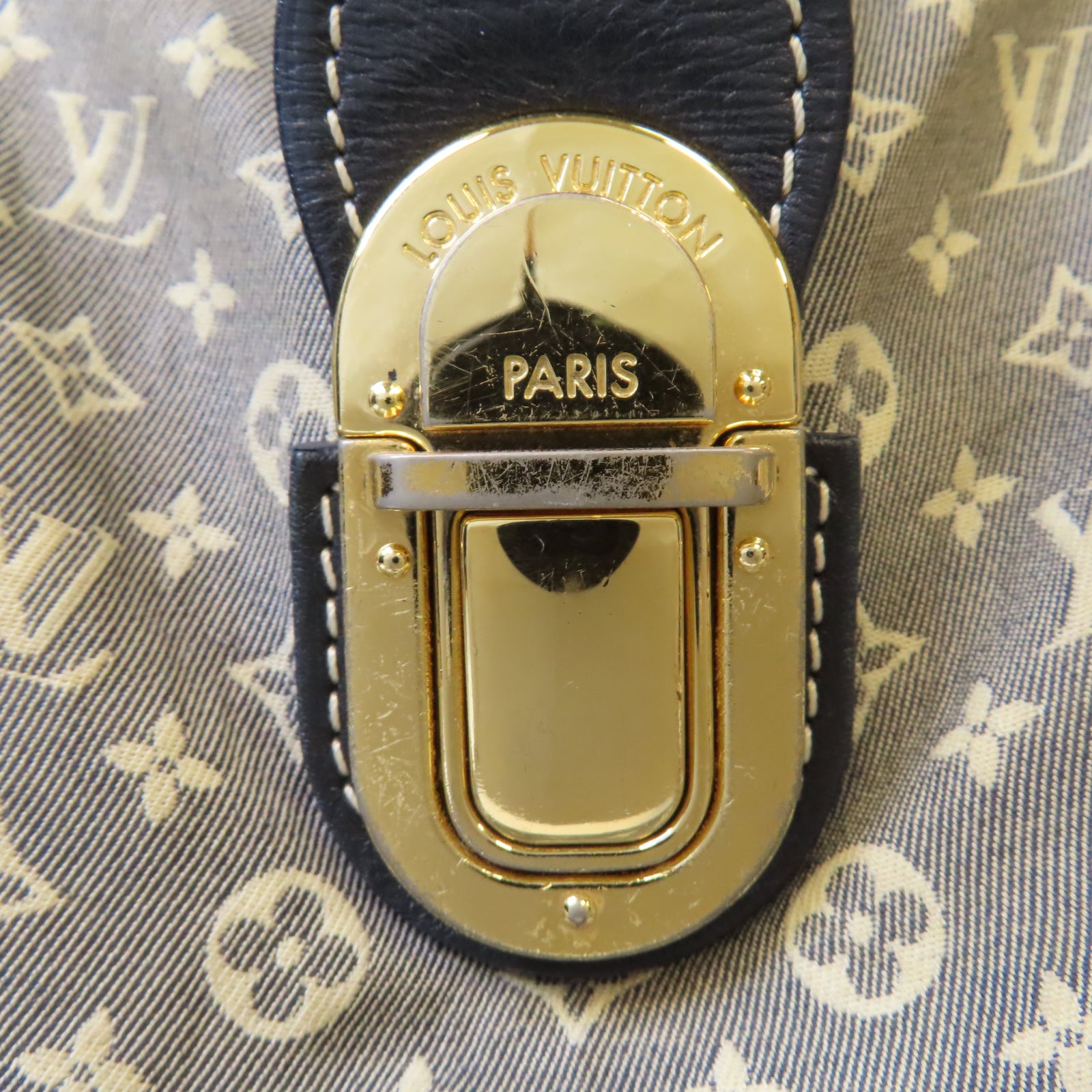 LOUIS VUITTON 【激減優惠】Monogram Idylle Elegie金扣手挽肩背兩用袋灰色/藍色