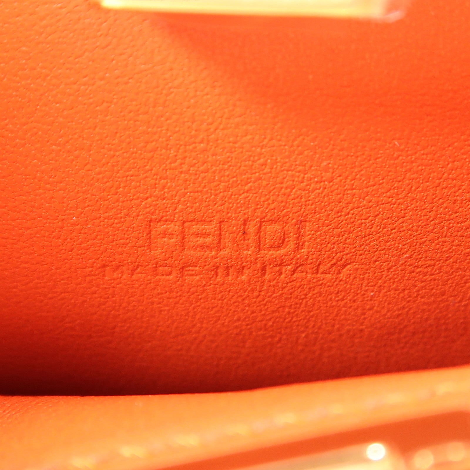 FENDI 羊皮皮革Nano Peekaboo金扣手挽肩背兩用袋