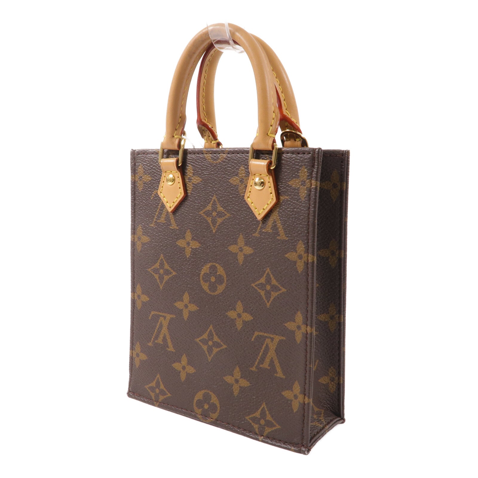LOUIS VUITTON Monogram Petit Sac Plat手挽肩背兩用袋