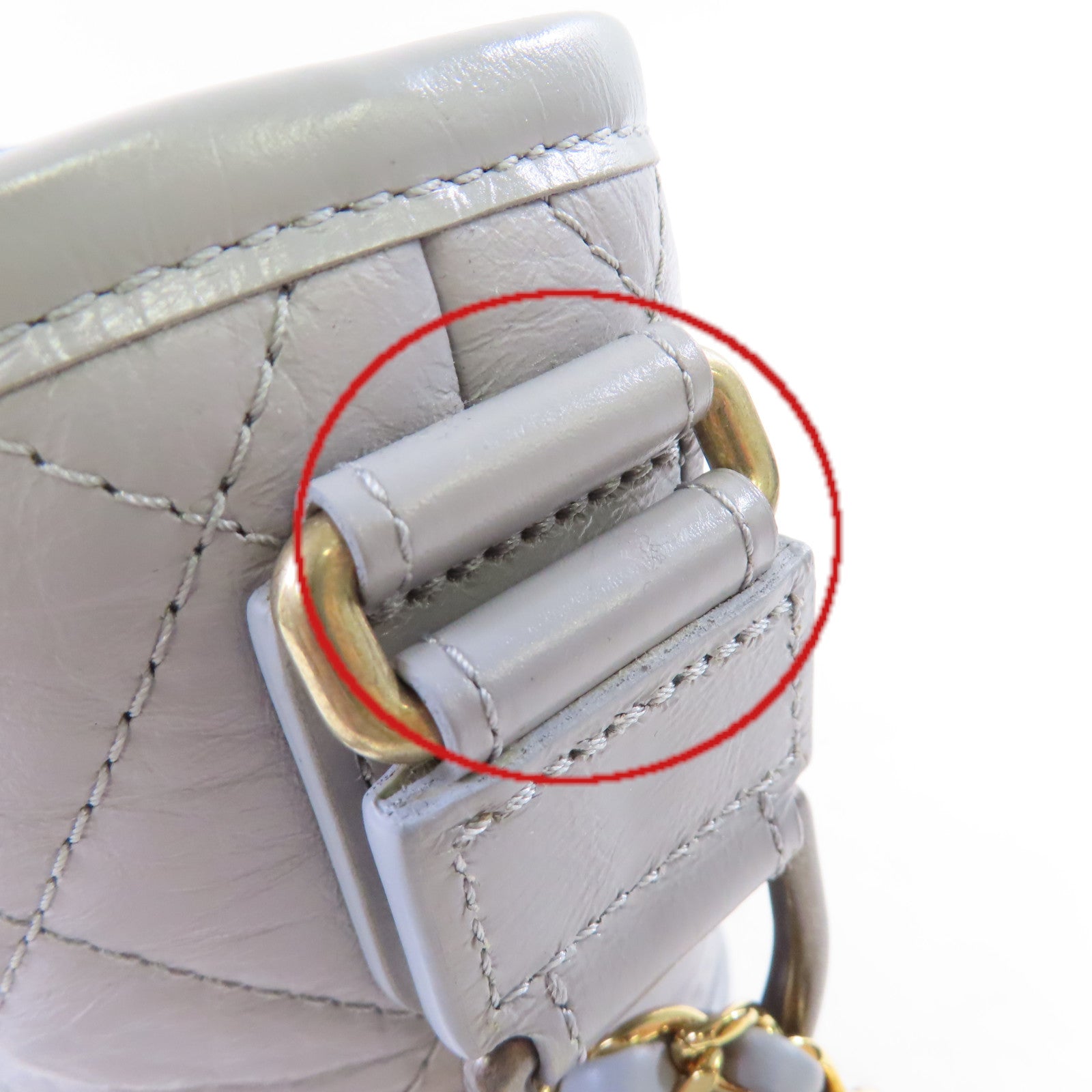 CHANEL 【激減優惠】菱格牛皮皮革Gabrielle Small Chain Shoulder Bag鏈帶肩背袋灰色
