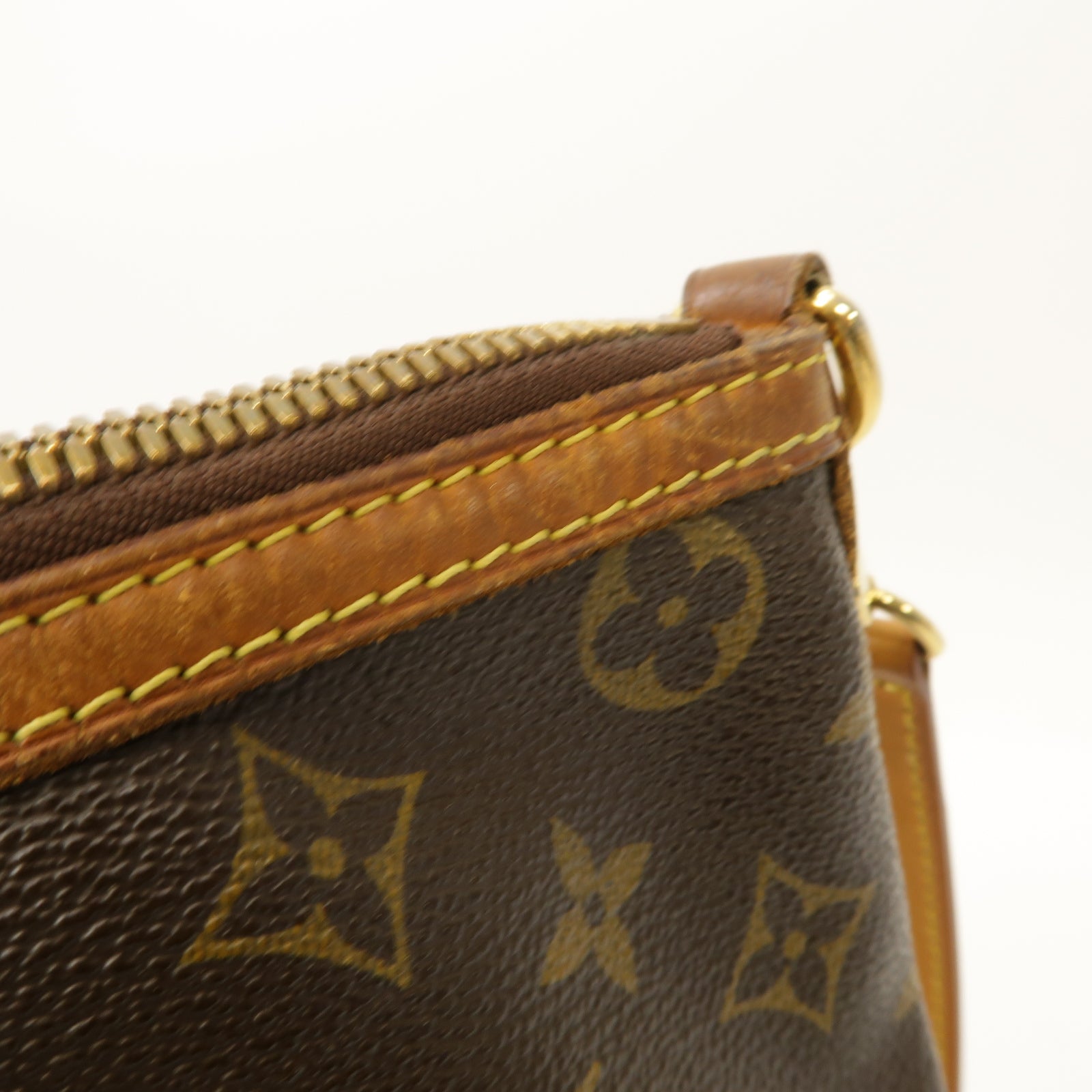 LOUIS VUITTON Monogram Palermo PM金扣手挽肩背兩用袋棕色