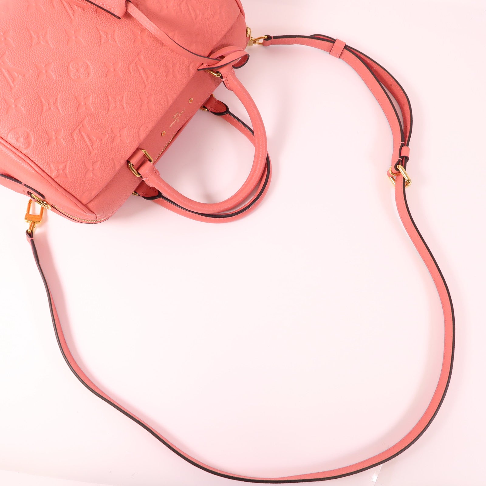 LOUIS VUITTON LV GHW Speedy Bandouliere 25 2 Way Bag M42403 Monogram Empreinte
