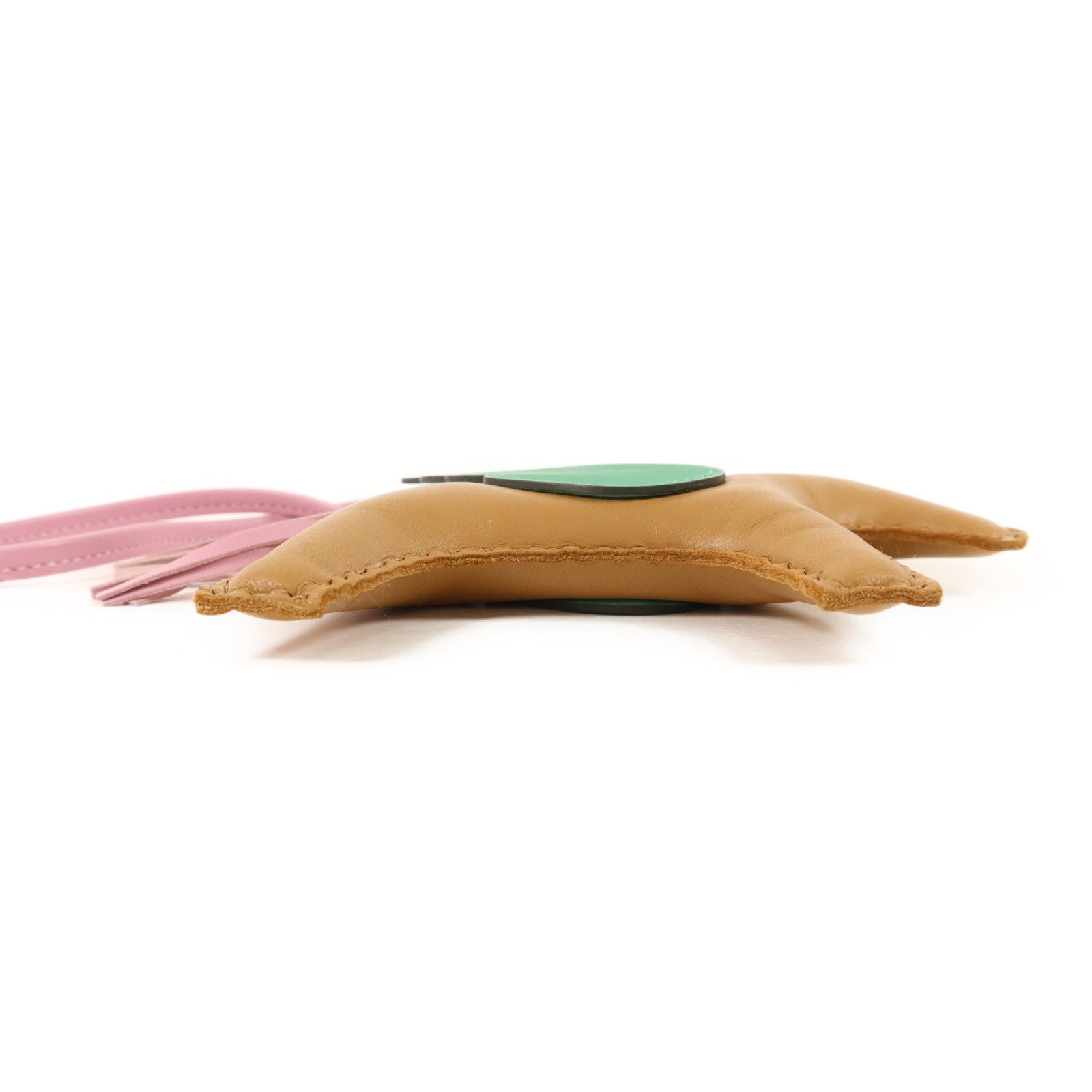 HERMES Milo皮革/Swift皮革Rodeo Pegase MM掛飾Mauve Sylvestre/Chai