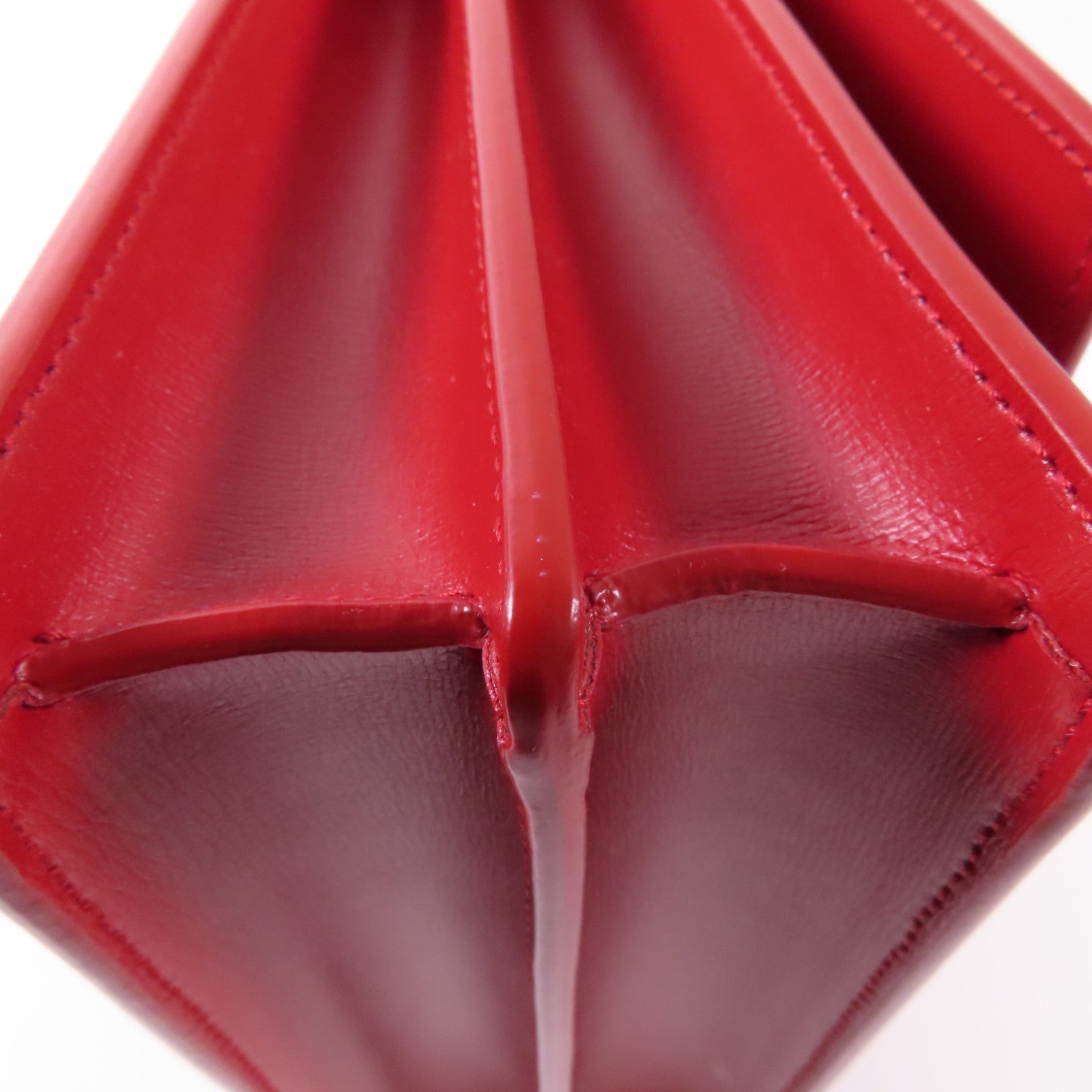 SAINT LAURENT 牛皮皮革Chain Shoulder金扣鏈帶肩背袋紅色