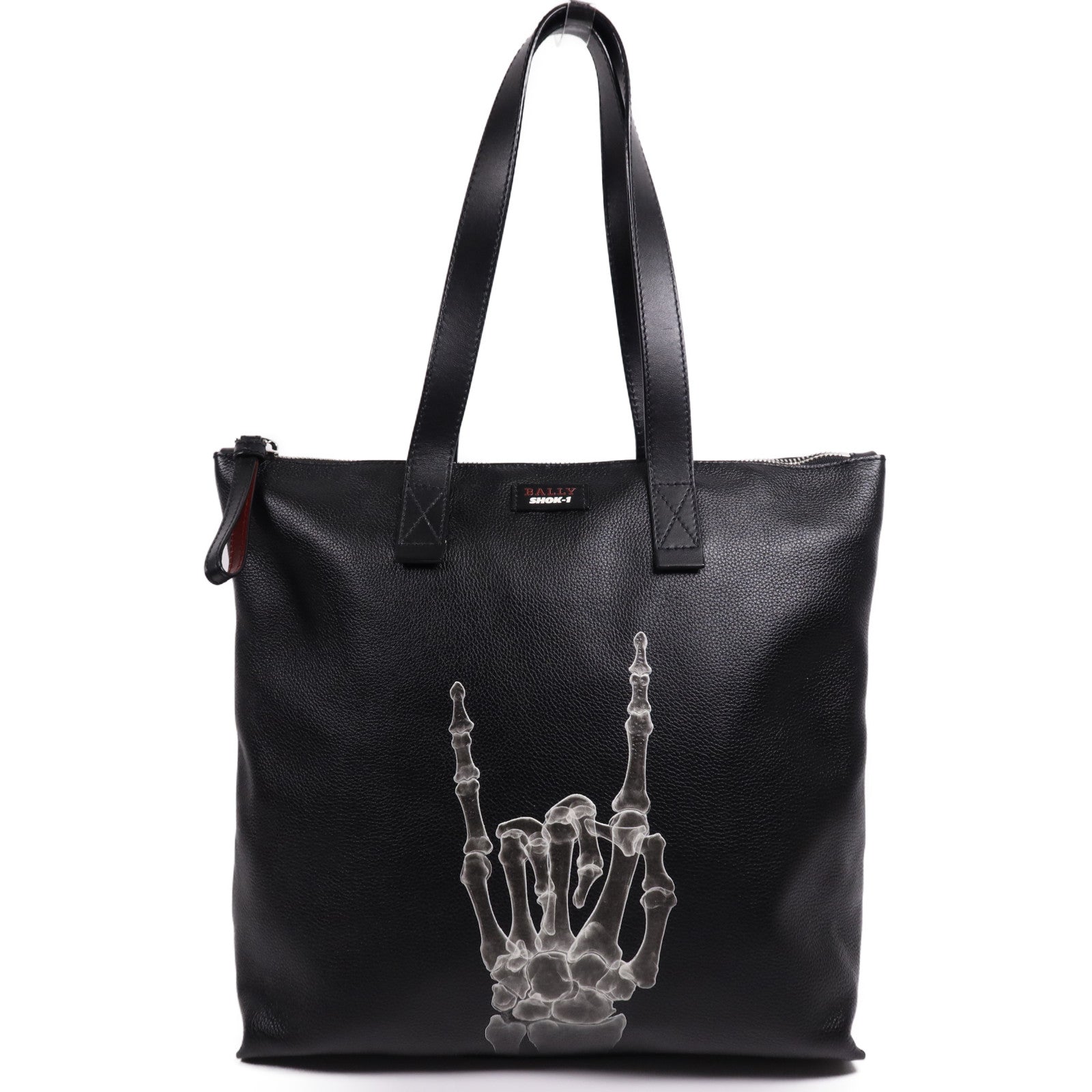 BALLY 牛皮皮革Shoulder Bag銀扣手挽袋