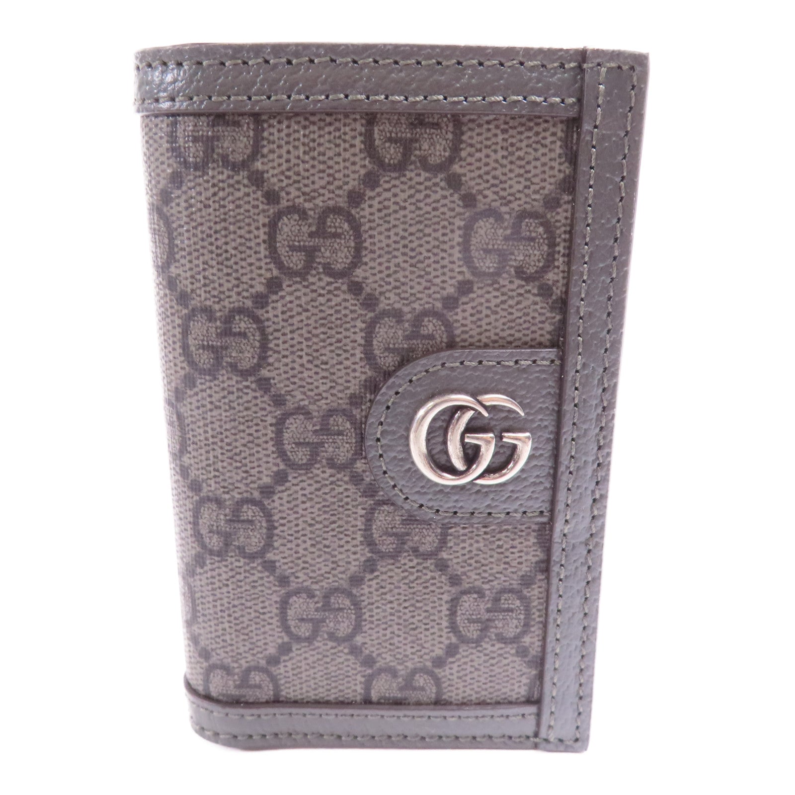 GUCCI 塗層帆布Ophidia Card Case銀扣卡片套