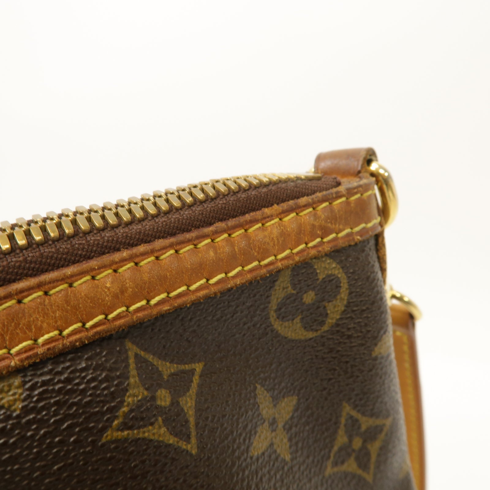LOUIS VUITTON Monogram Palermo PM金扣手挽肩背兩用袋棕色