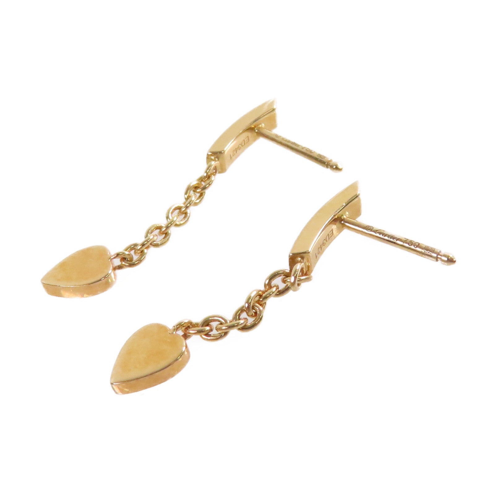 CARTIER 【激減優惠】18K玫瑰金Gold Chain and Heart Earrings耳環