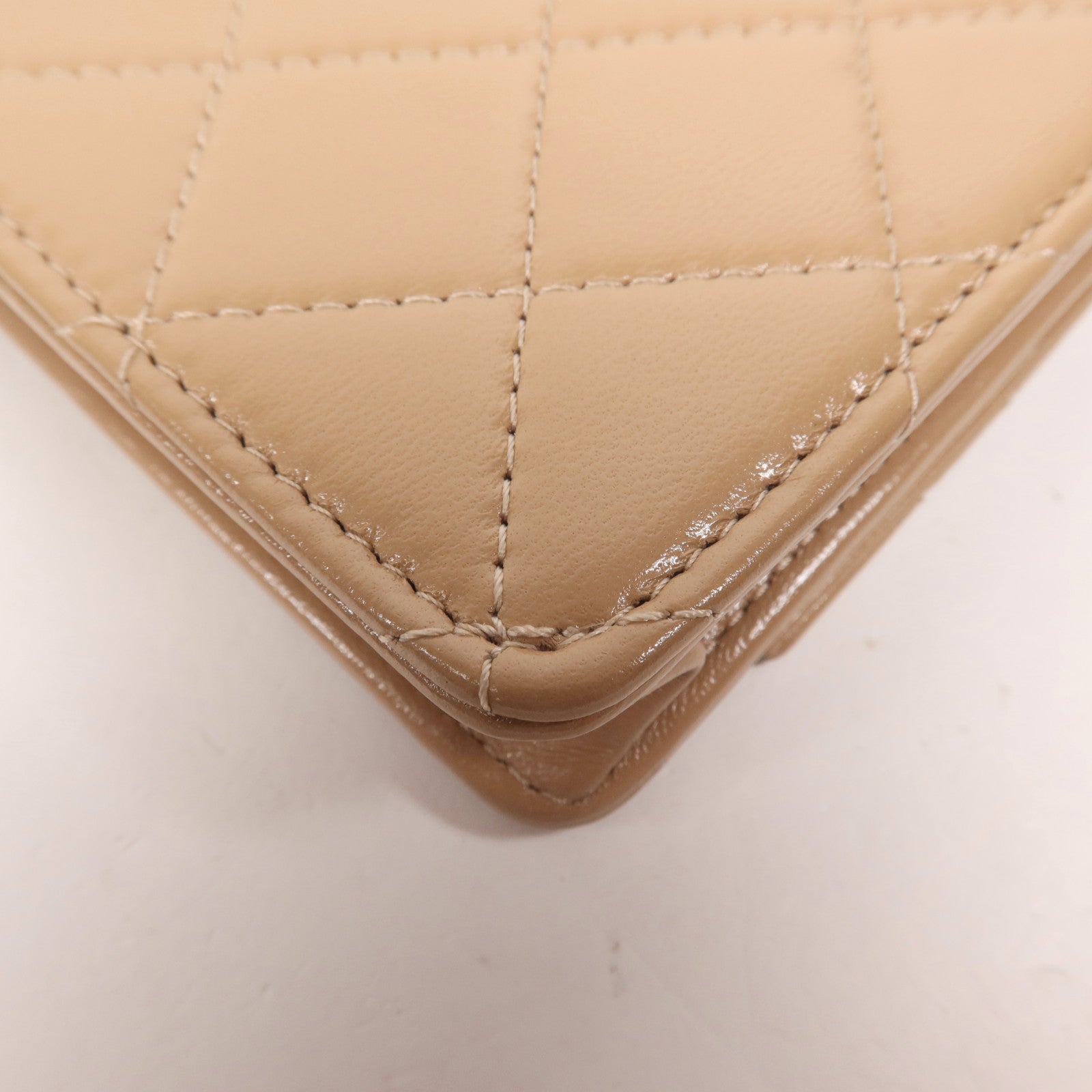 CHANEL 牛皮皮革Wallet Card Holder金扣錢包