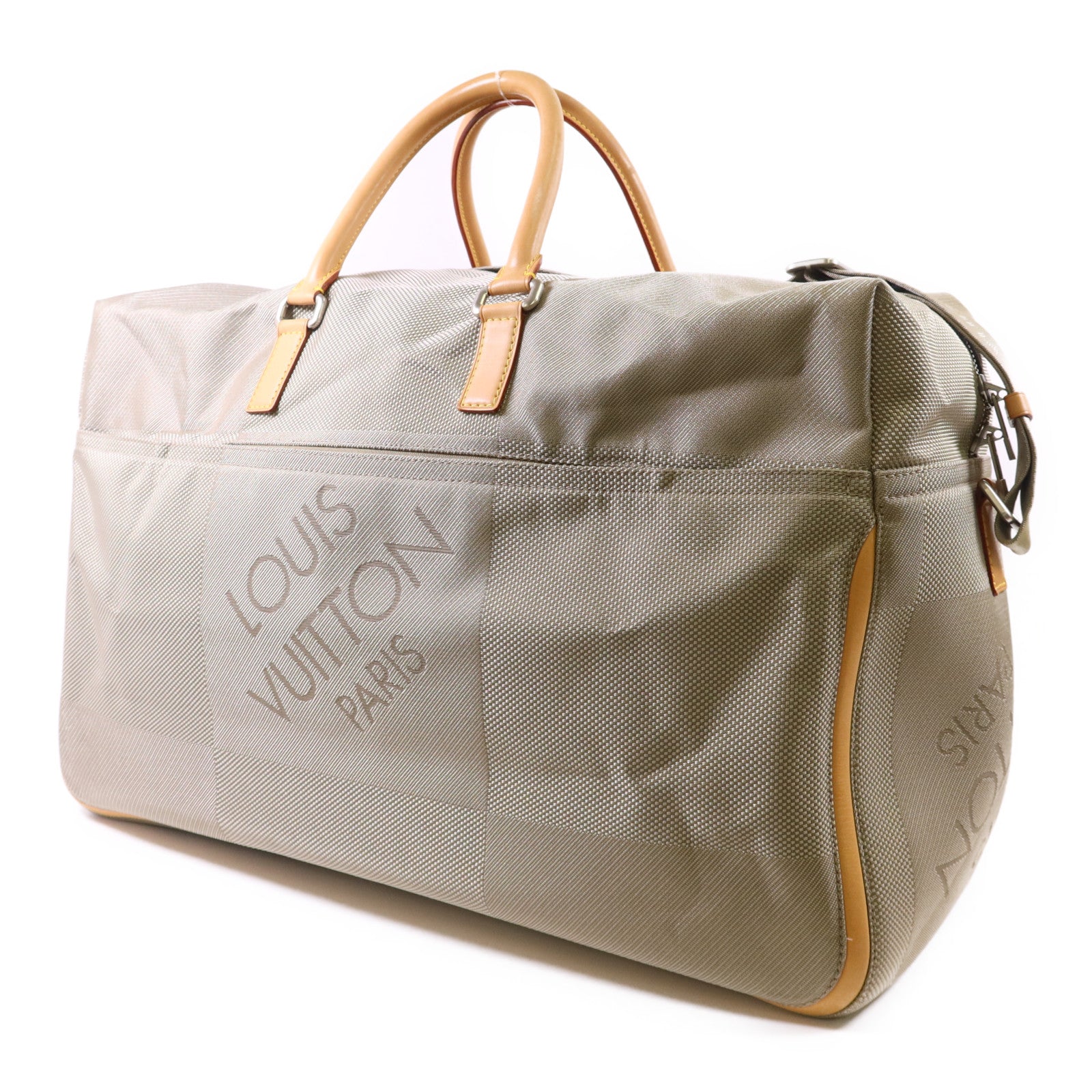 LOUIS VUITTON Damier Geant 帆布 Souverain Keepall 2005銀扣手挽肩背兩用袋