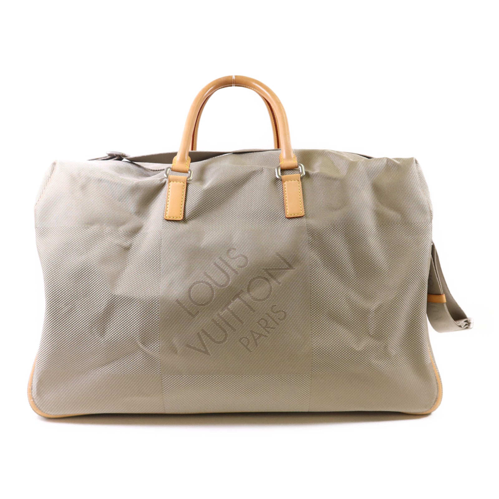 LOUIS VUITTON Damier Geant 帆布 Souverain Keepall 2005銀扣手挽肩背兩用袋