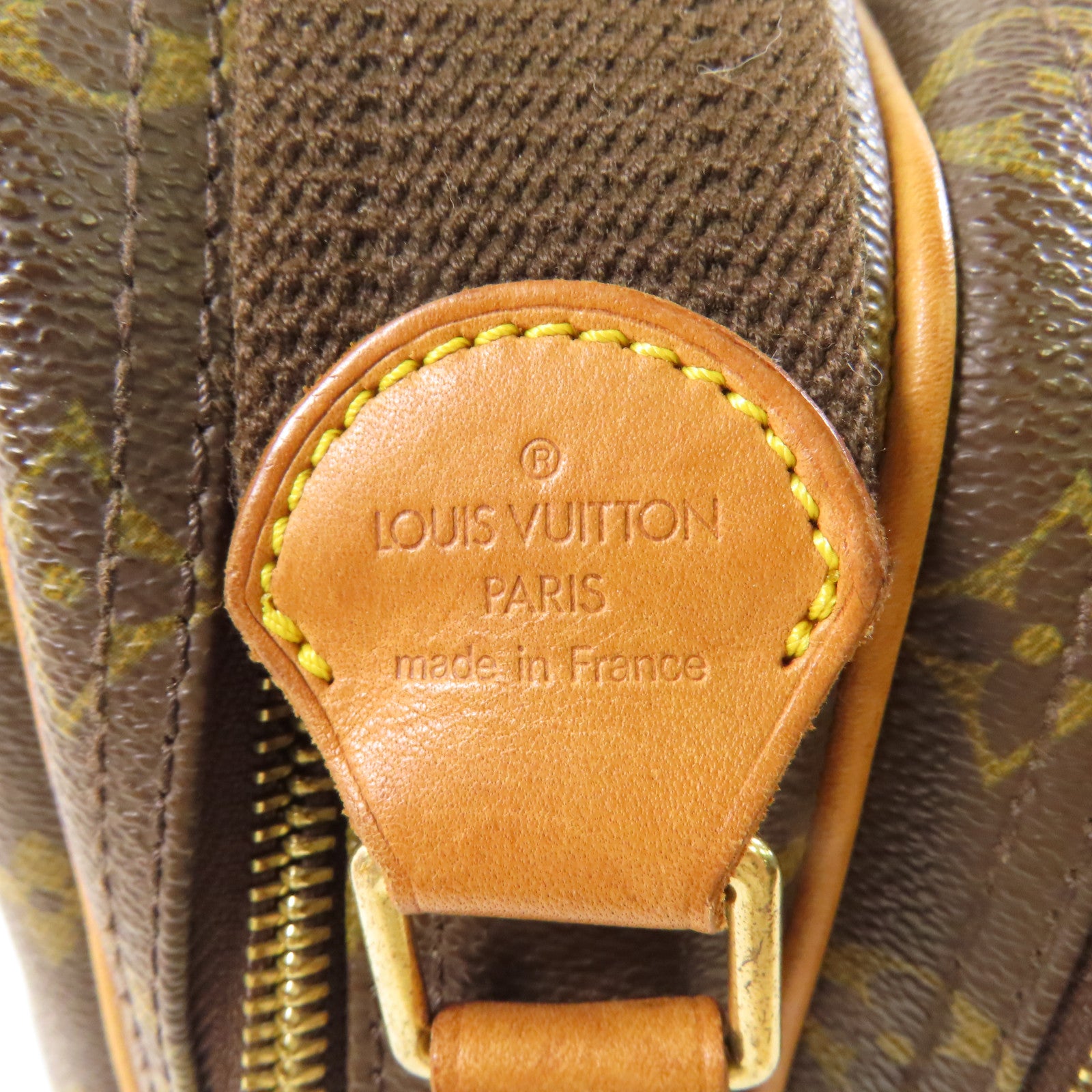 LOUIS VUITTON Monogram Reporter PM金扣肩背袋棕色