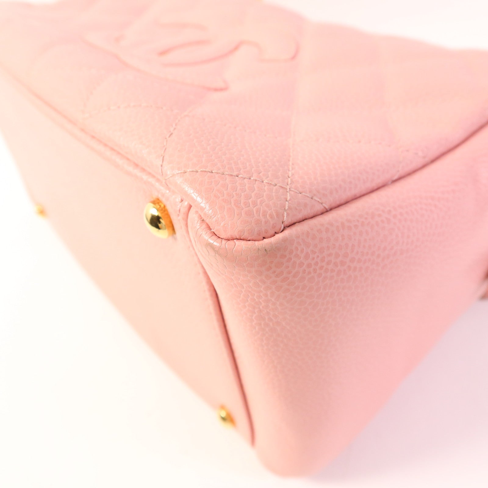 CHANEL 牛皮皮革Petite Timeless Tote Bag金扣鏈帶肩背袋