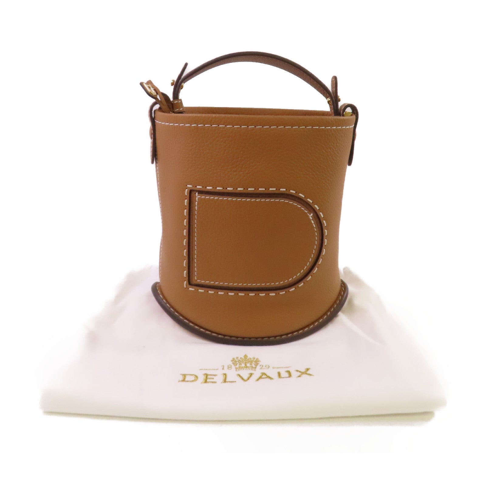 SELECTION 【激減優惠】Delvaux Pin Mini Bucket Surpique Hand Bag金扣手挽袋
