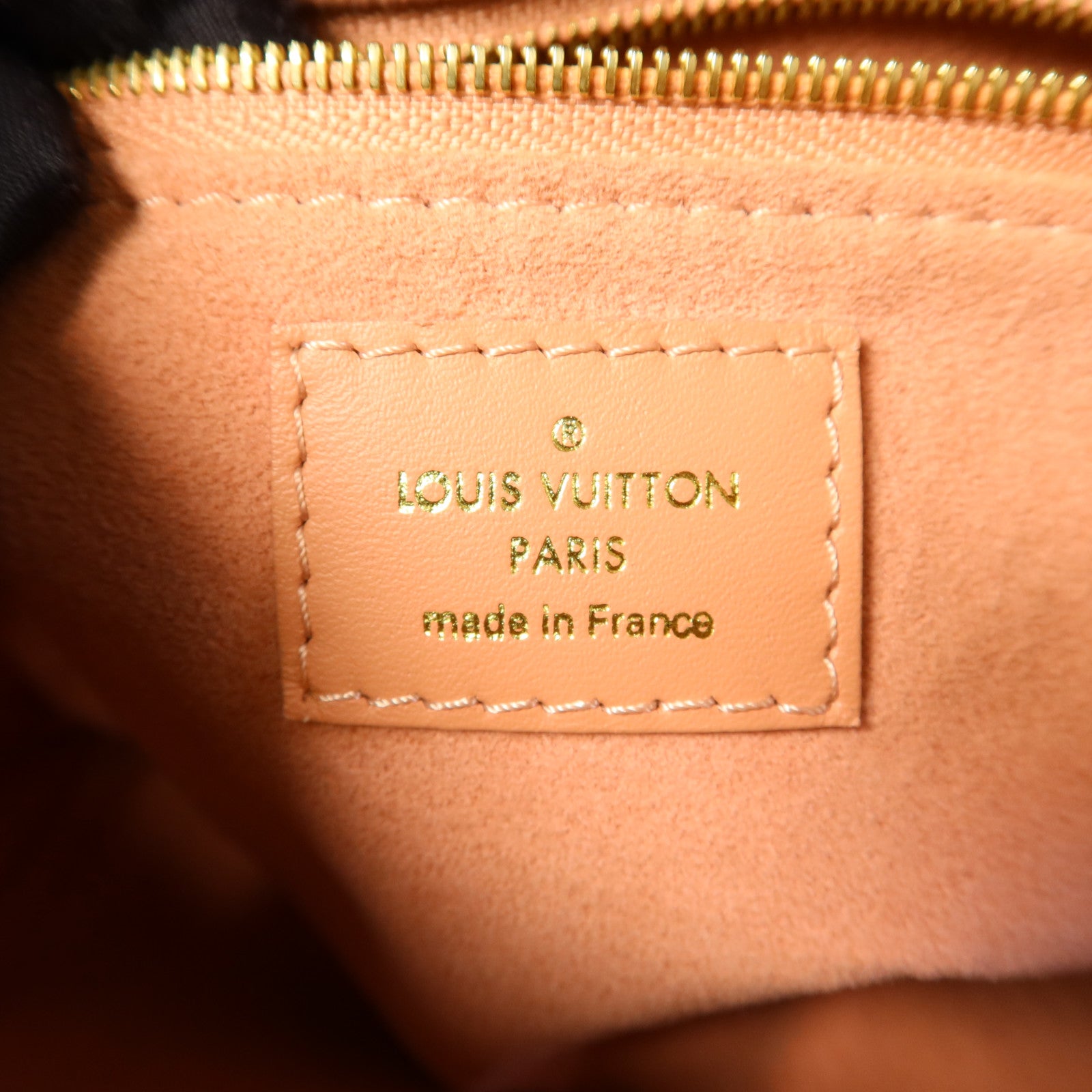 LOUIS VUITTON Monogram Petite Malle Souple金扣手挽肩背兩用袋棕色/粉紅色