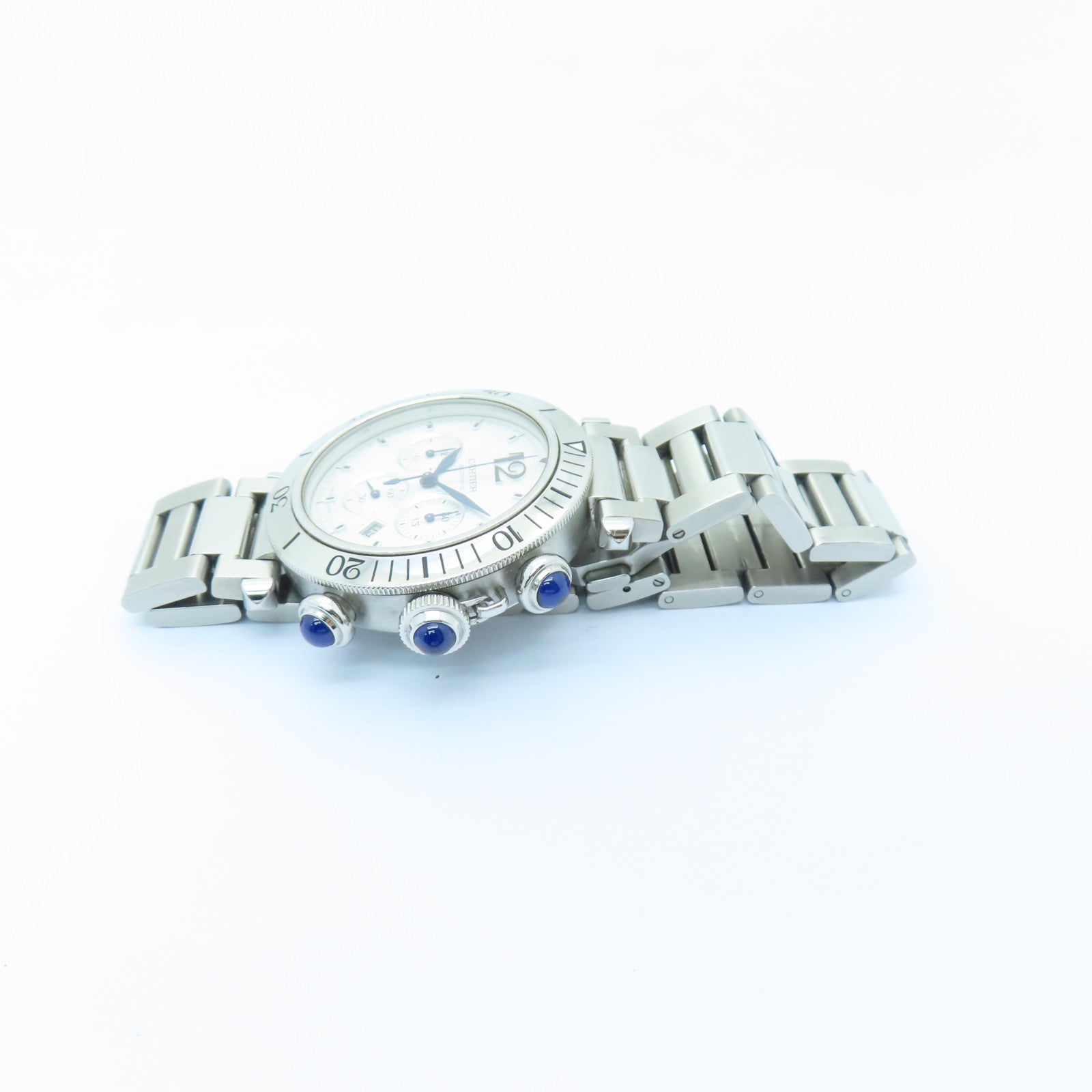 CARTIER 不銹鋼Pasha De Cartier手錶白色#18.5cm