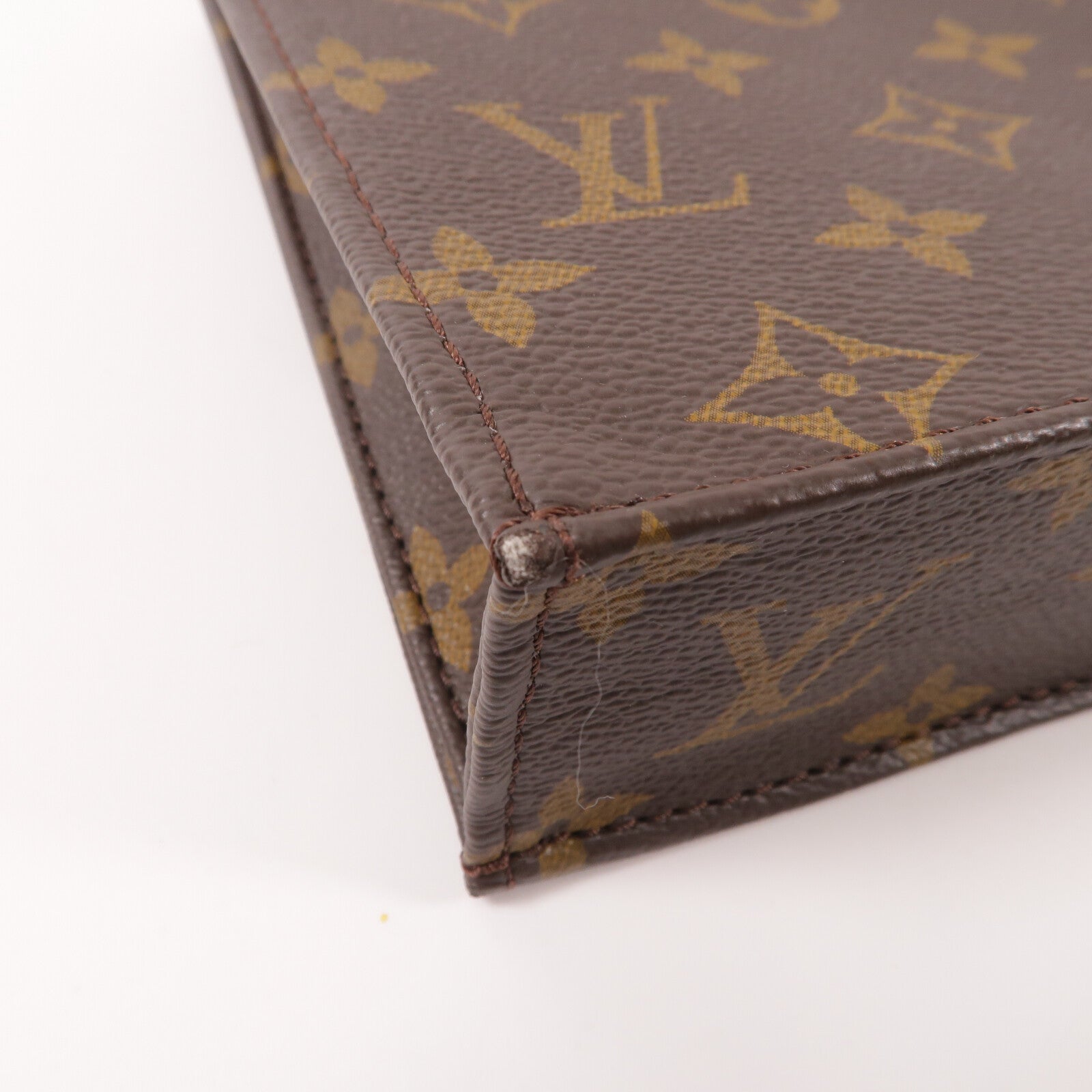 LOUIS VUITTON Monogram Petit Sac Plat手挽肩背兩用袋