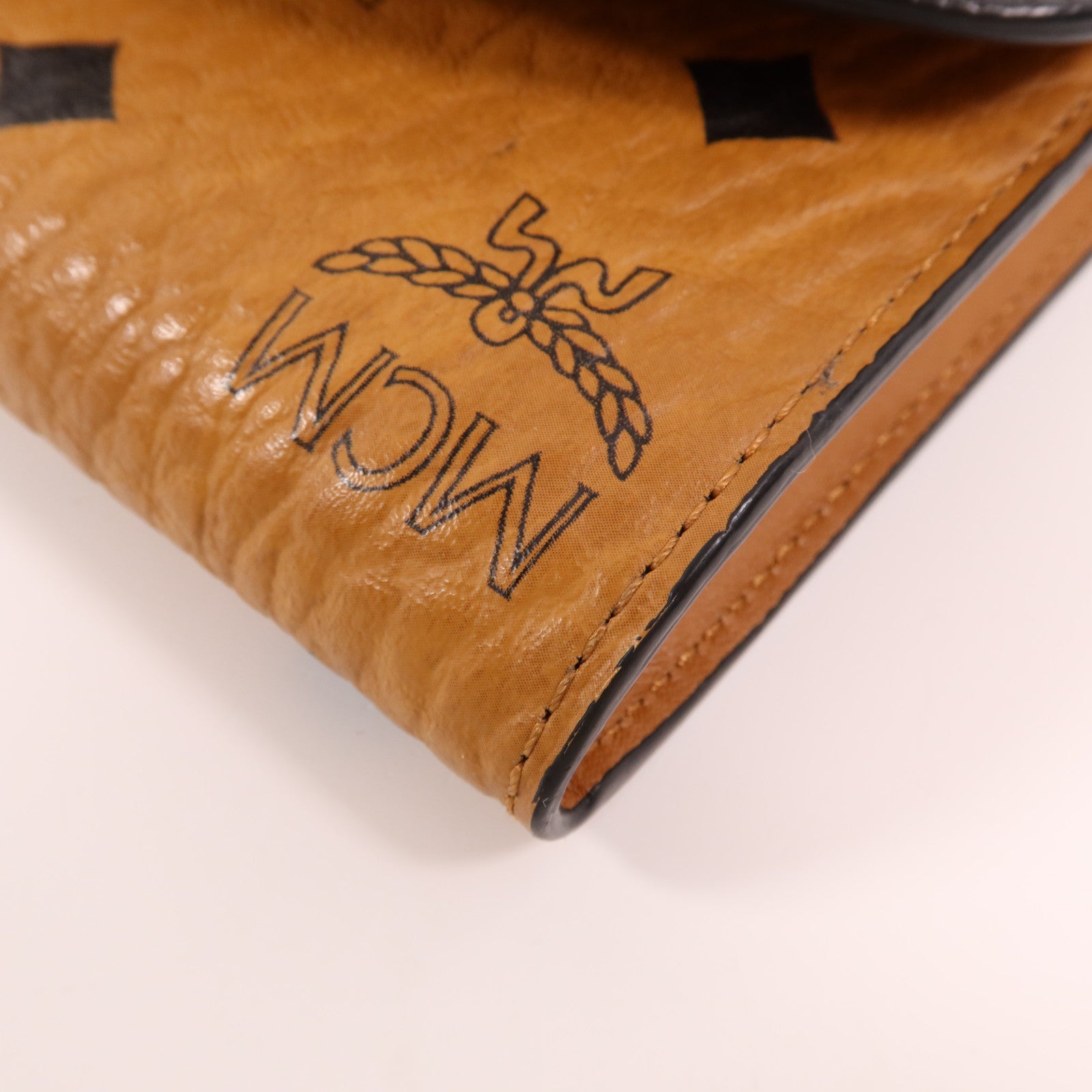 MCM 牛皮皮革Long Wallet金扣長錢包